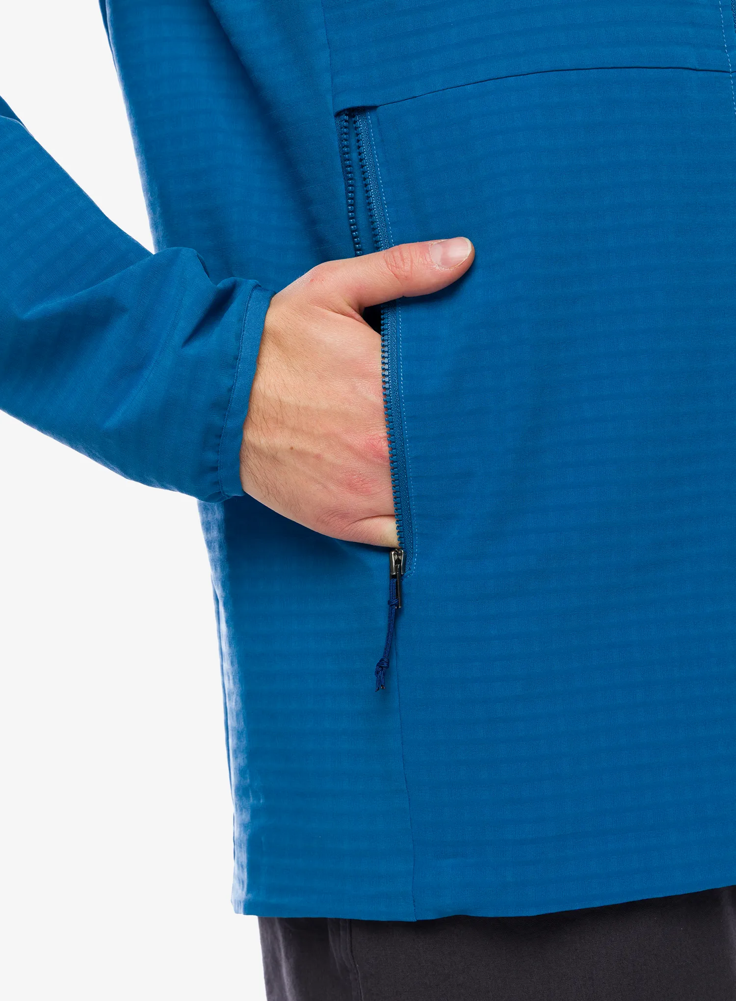 Softshellová bunda Patagonia R1 TechFace Hoody - aquatic blue