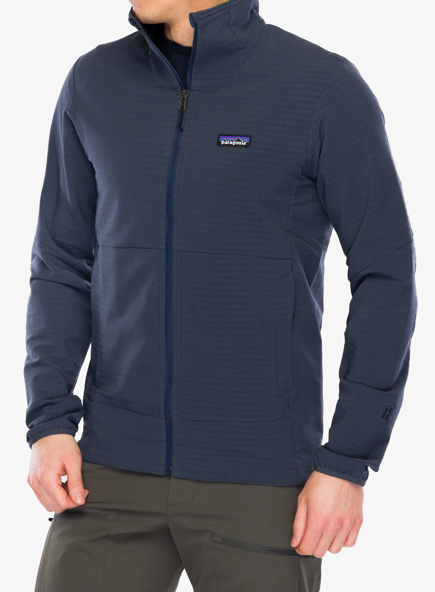 Softshellová bunda Patagonia R1 TechFace Jacket - smolder blue