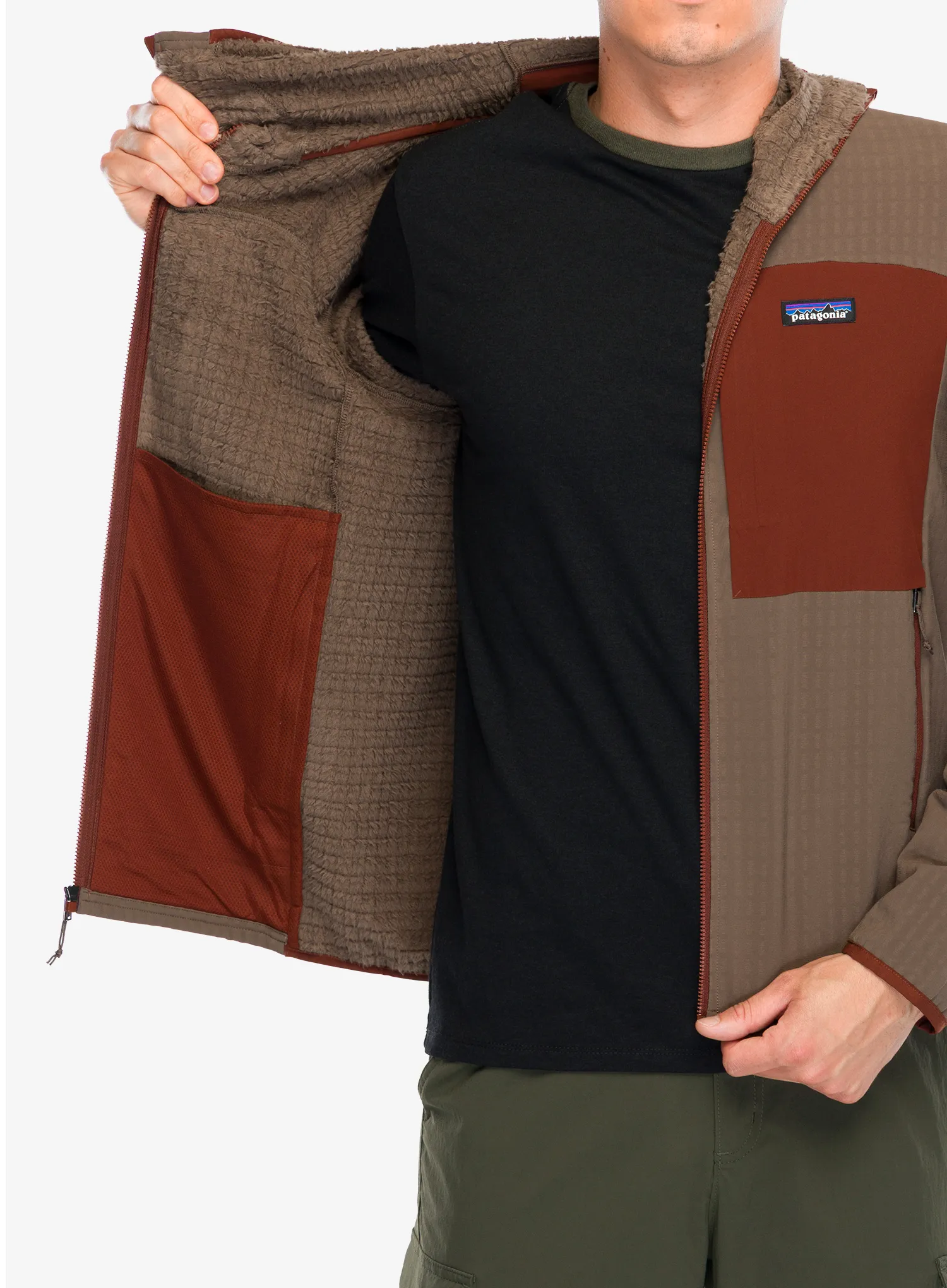 Softshellová bunda Patagonia R2 TechFace Hoody - marlow brown