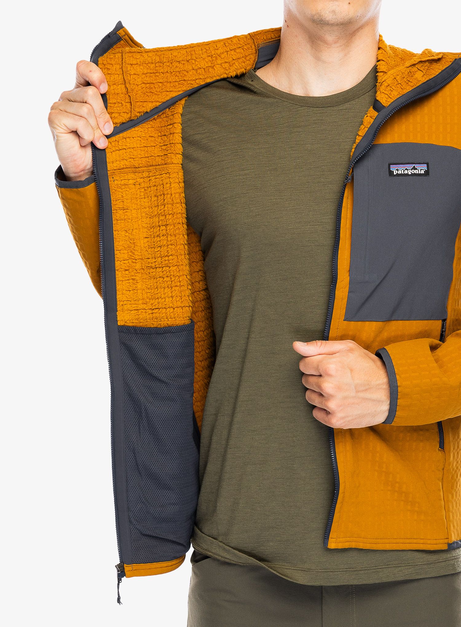 Softshellová bunda Patagonia R2 TechFace Hoody - raptor brown