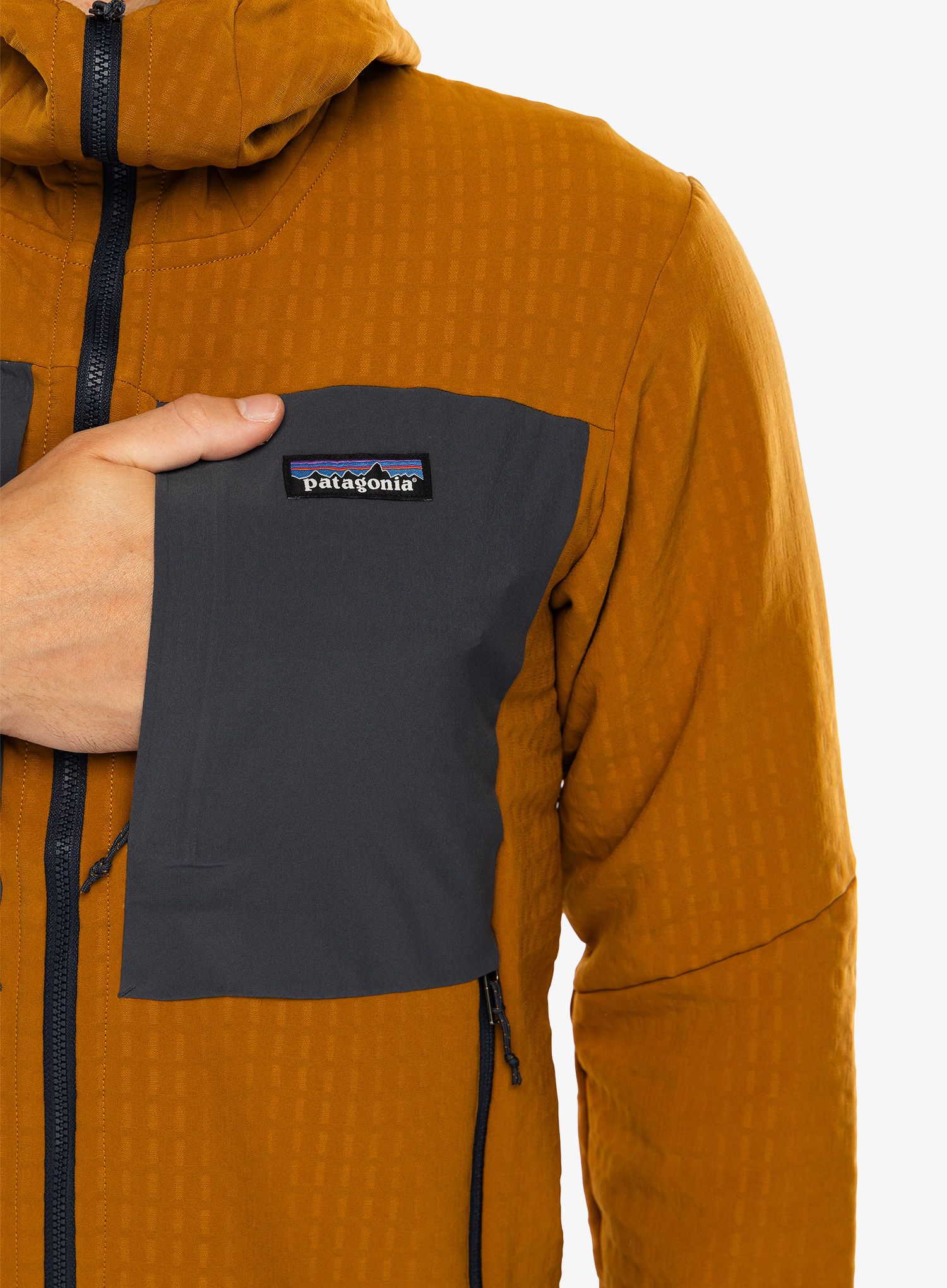 Softshellová bunda Patagonia R2 TechFace Hoody - raptor brown