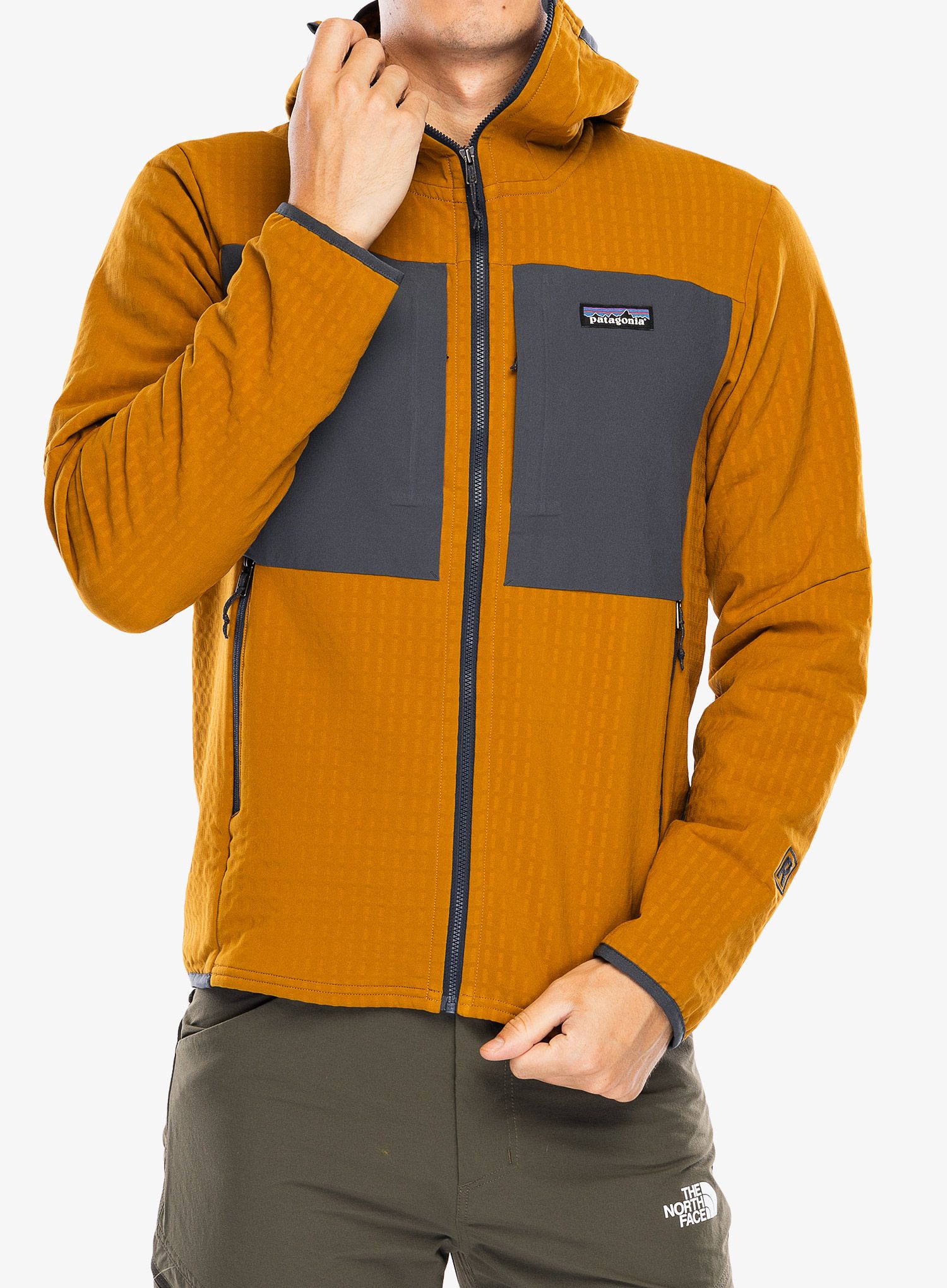 Softshellová bunda Patagonia R2 TechFace Hoody - raptor brown