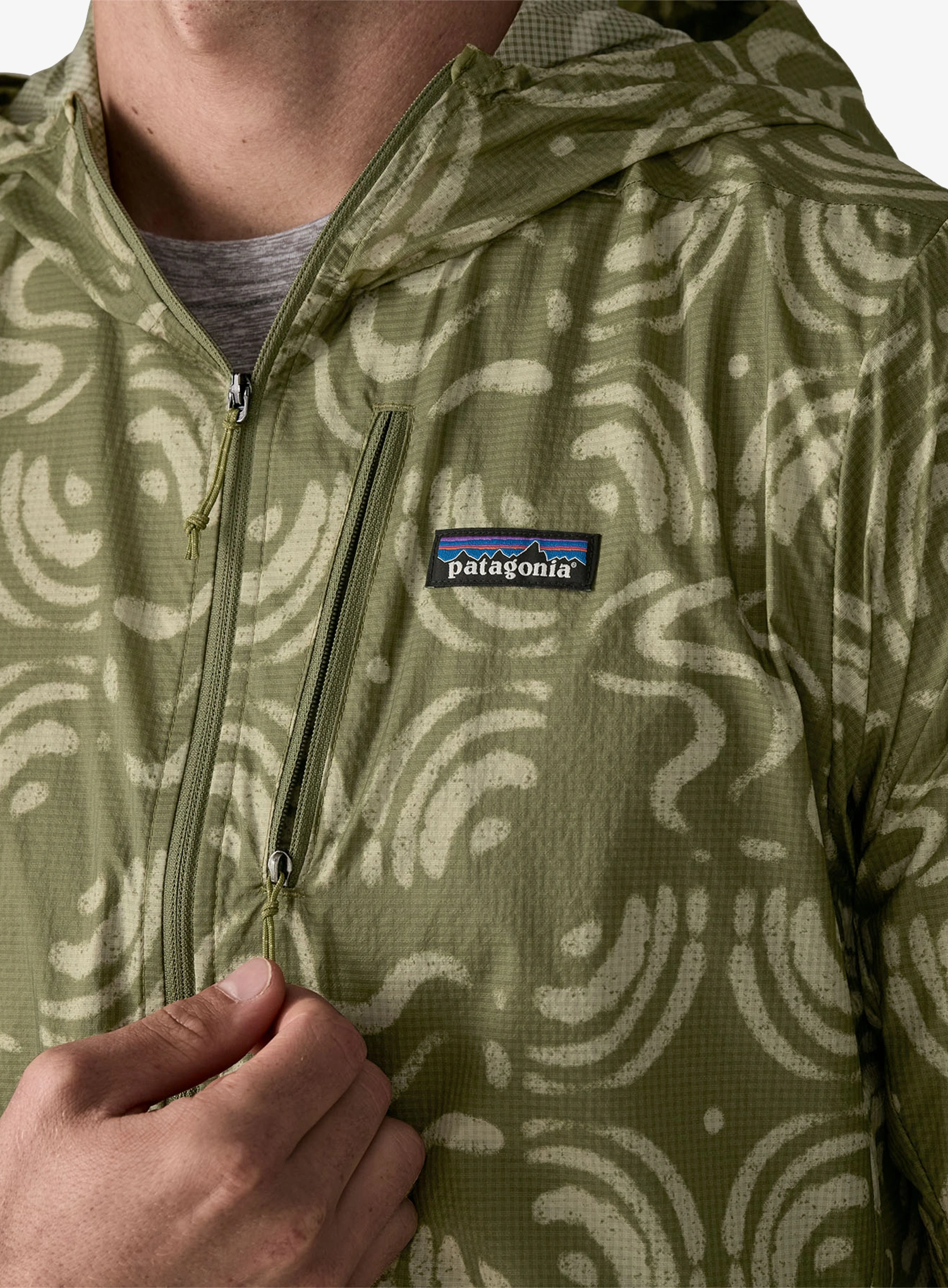 Větrovka Patagonia Houdini Jacket - sand waves/caper green