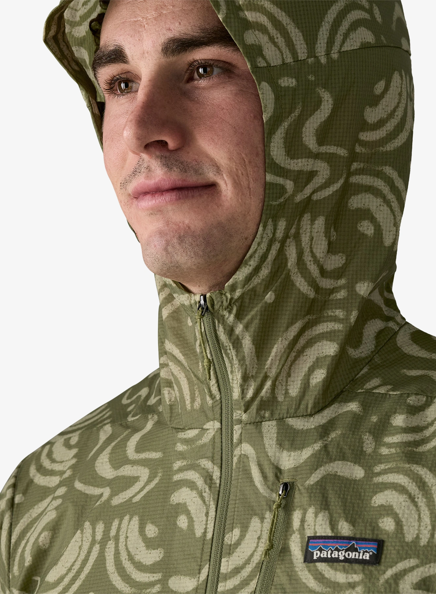 Větrovka Patagonia Houdini Jacket - sand waves/caper green