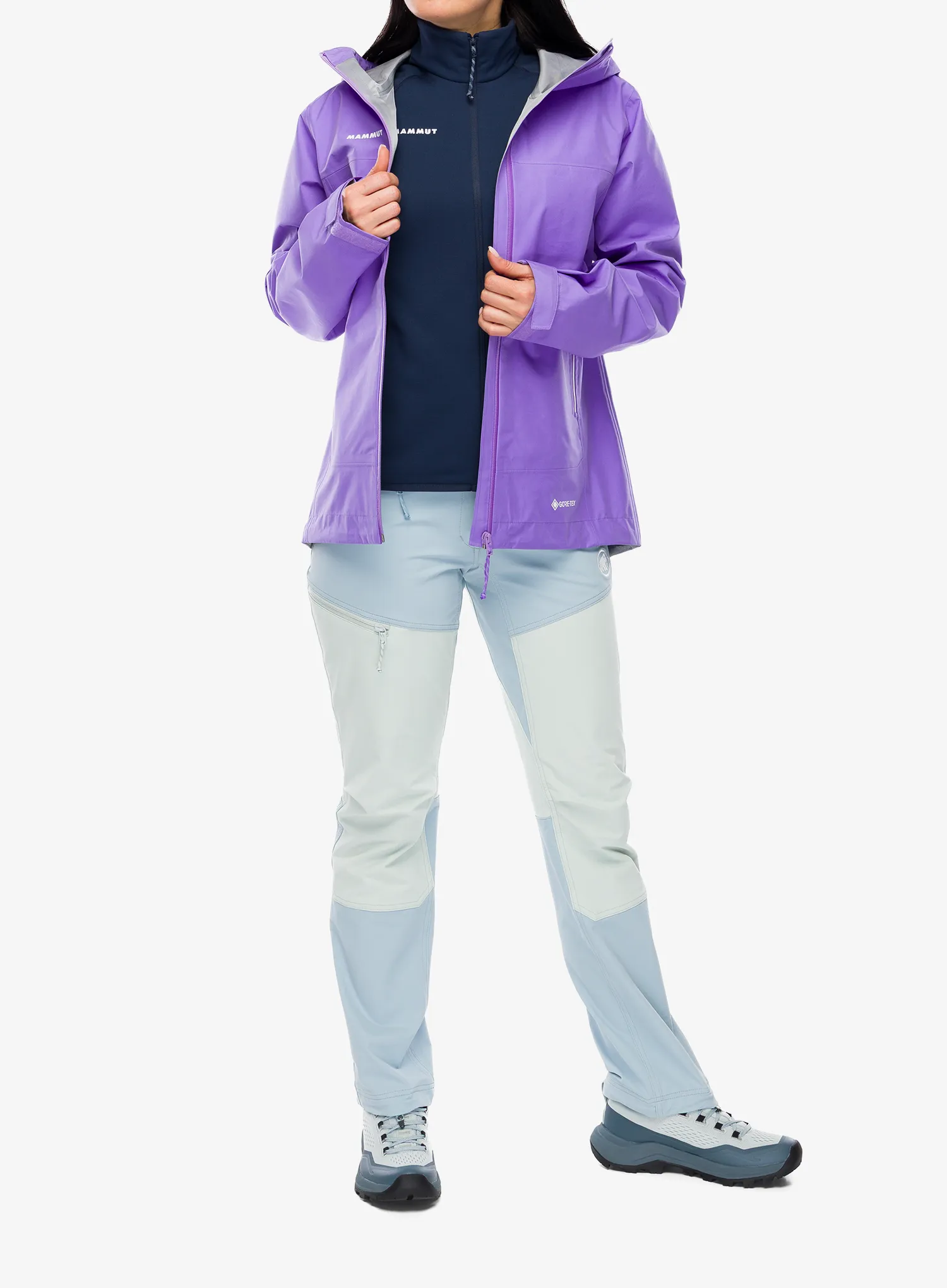 Dámská nepromokavá bunda s membránou Mammut Crater Light HS Hooded Jacket - lavandin