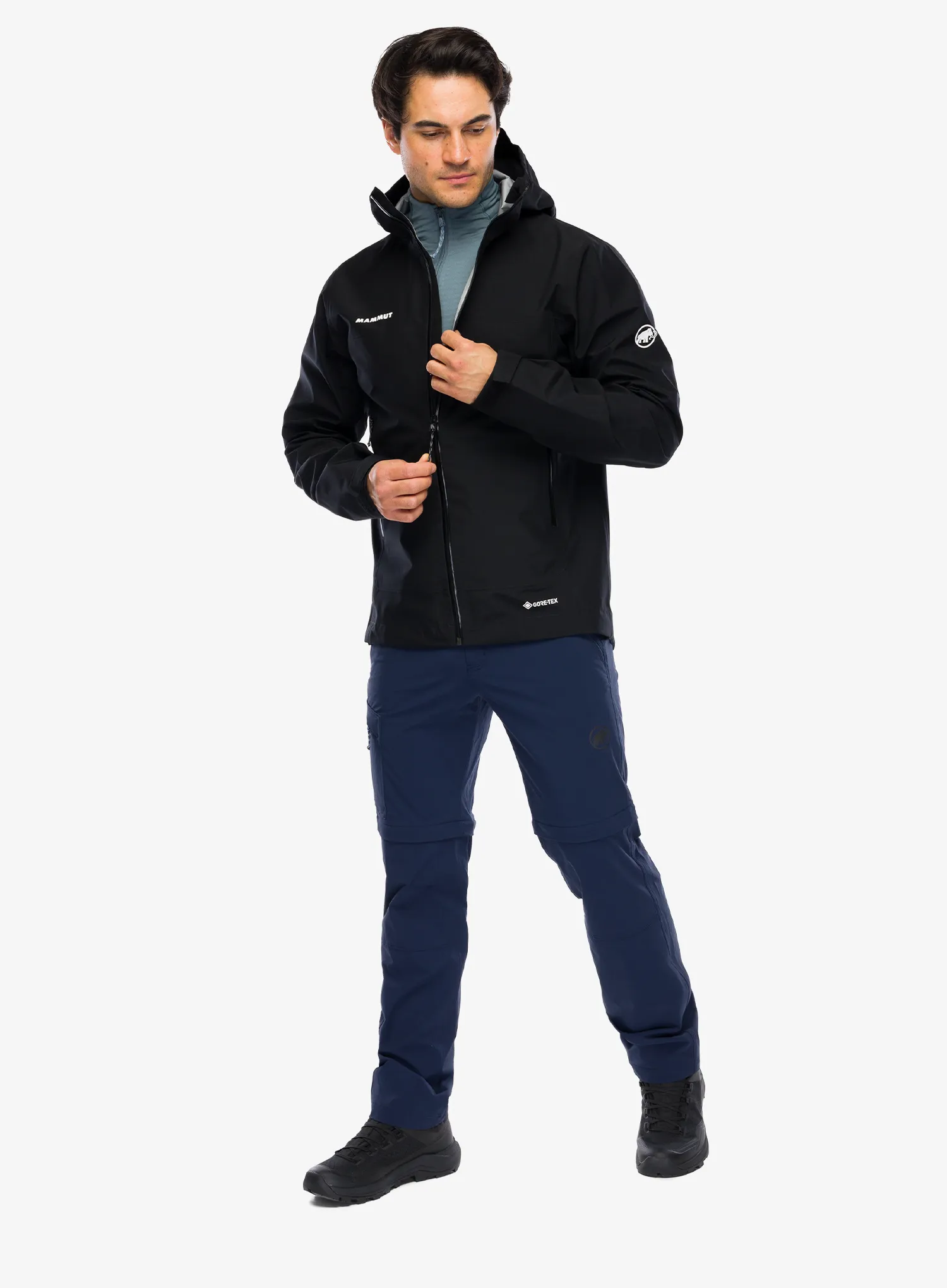 Bunda s membránou Mammut Crater Light HS Hooded Jacket - black