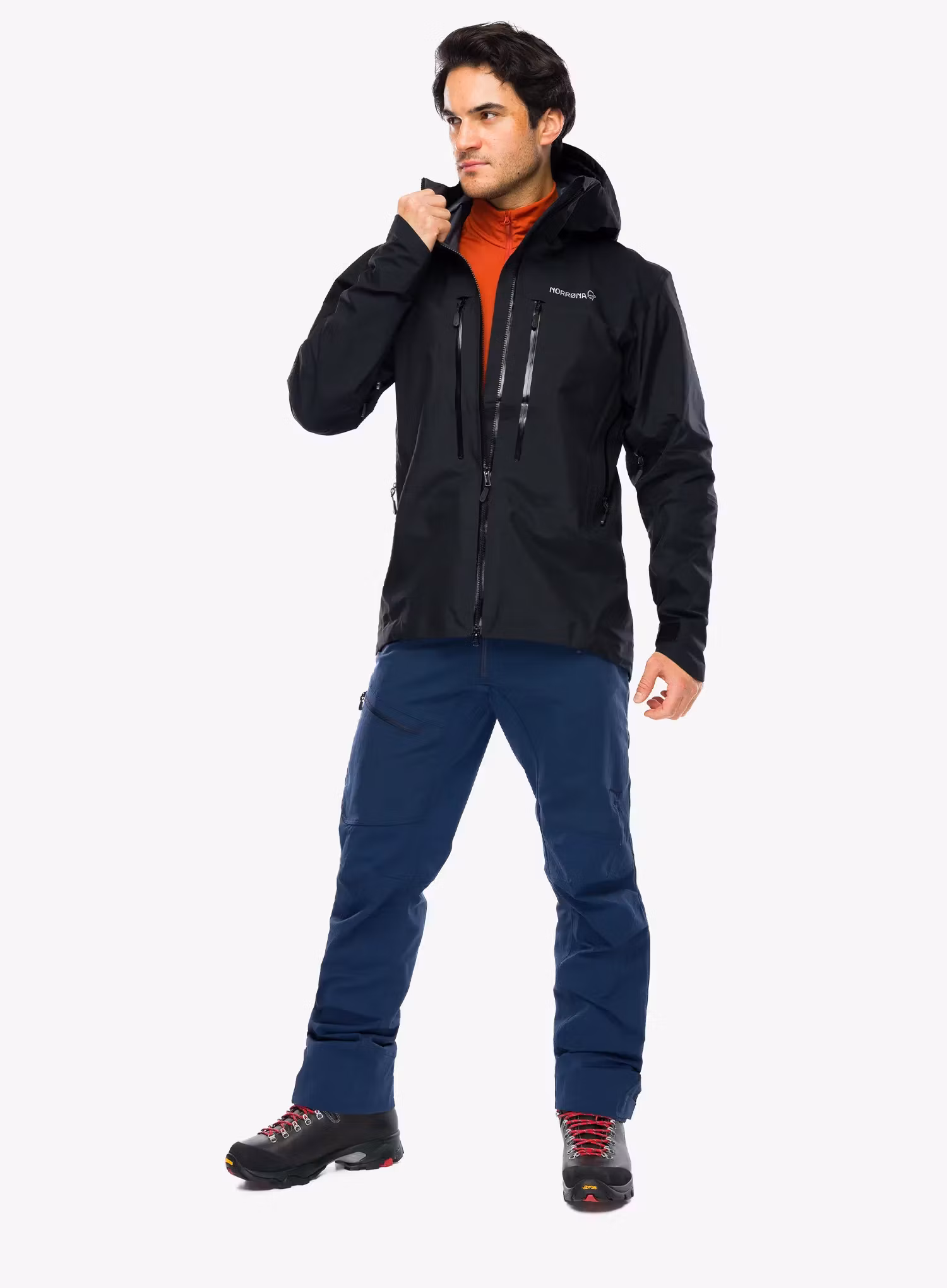 Bunda s membránou Norrona Trollveggen GORE-TEX Pro Light Jacket - caviar black