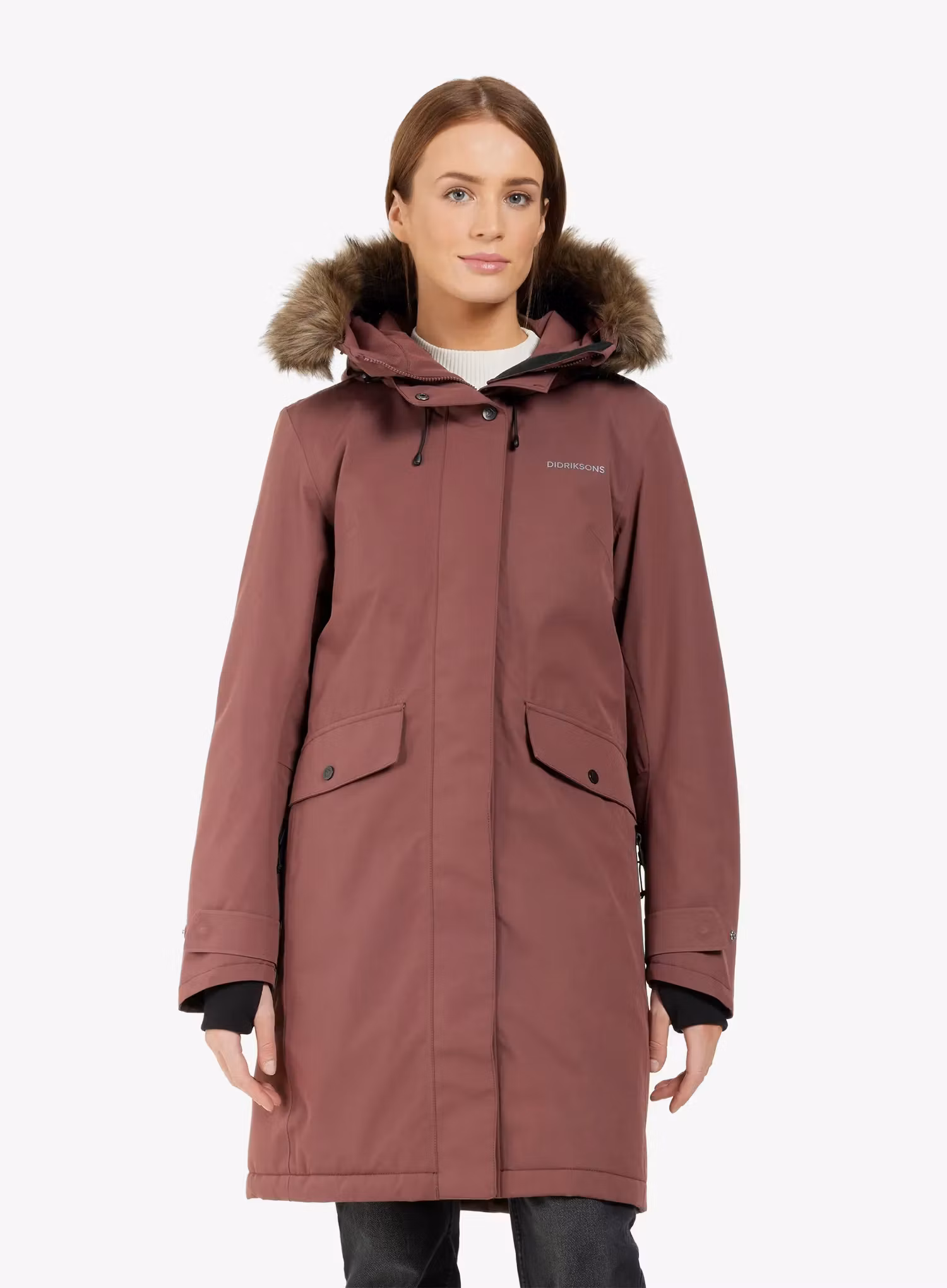 Dámská zimní bunda Didriksons Erika Parka 3 - old rust