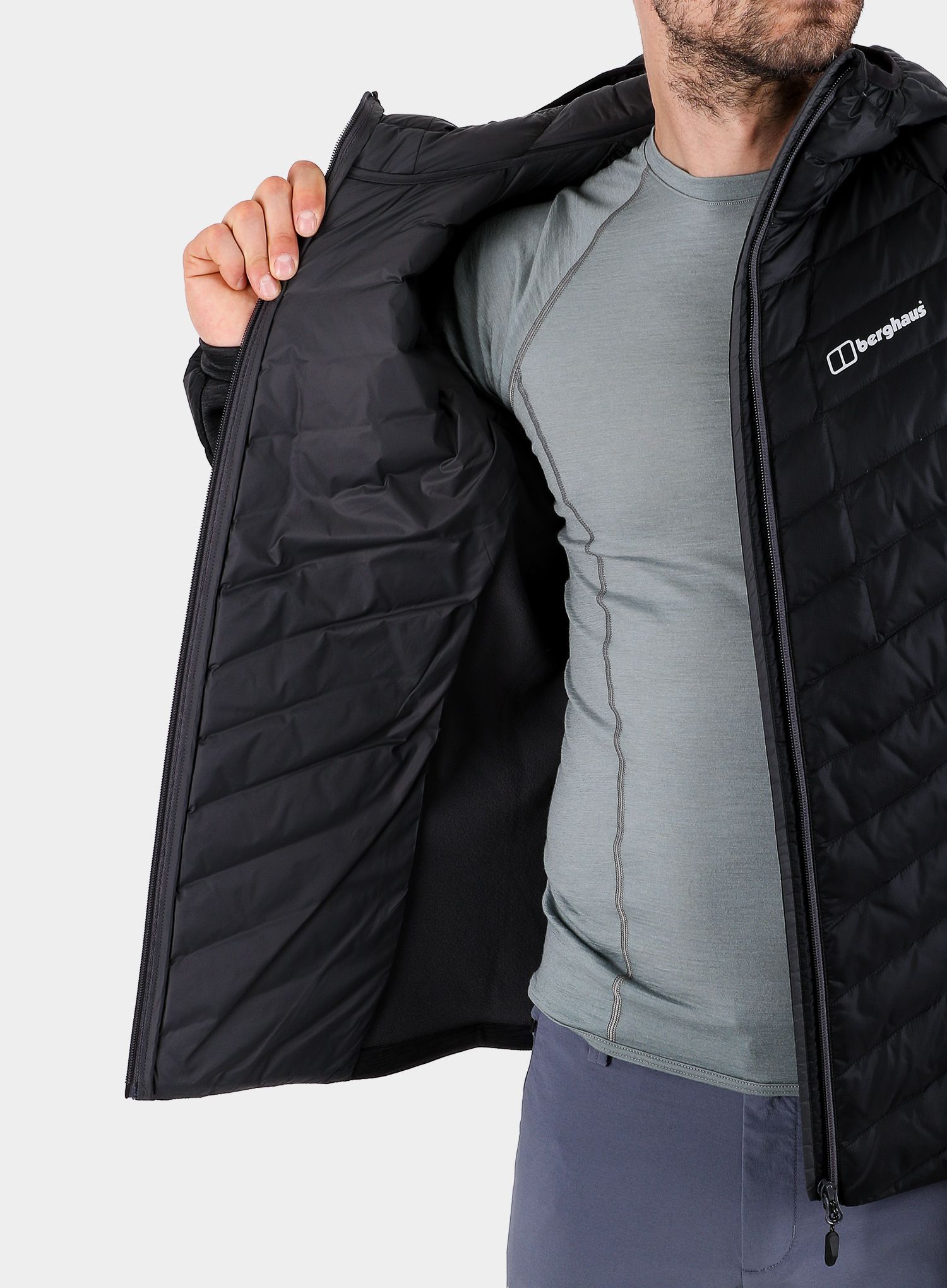 Péřová bunda Berghaus Tephra Stretch Reflect Down - jet black