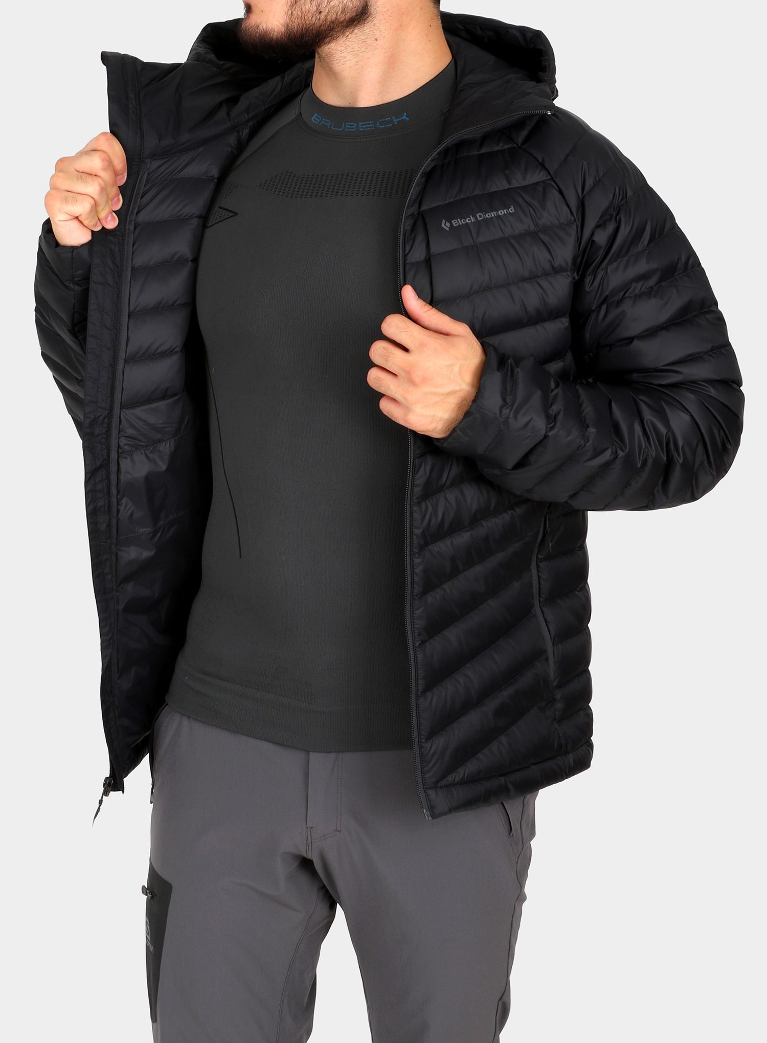Péřová bunda Black Diamond Access Down Hoody - black