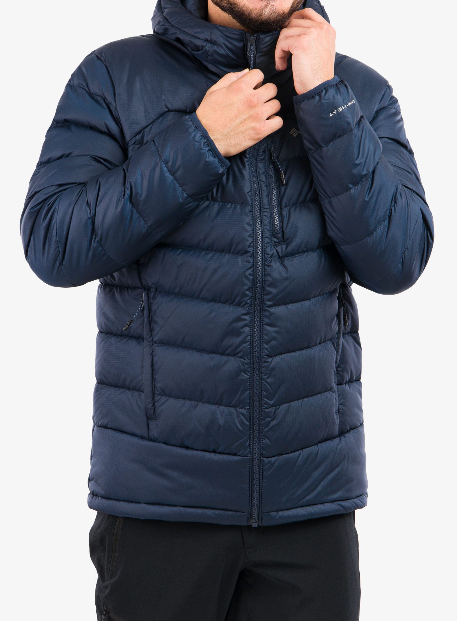 Péřová bunda Columbia Autumn Park Down Hooded Jacket - colleg. navy