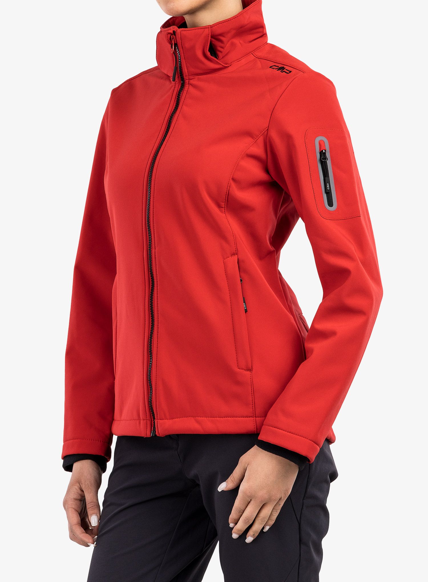 Bunda dámská CMP Wilma Jacket Zip Hood - ferrari/nero