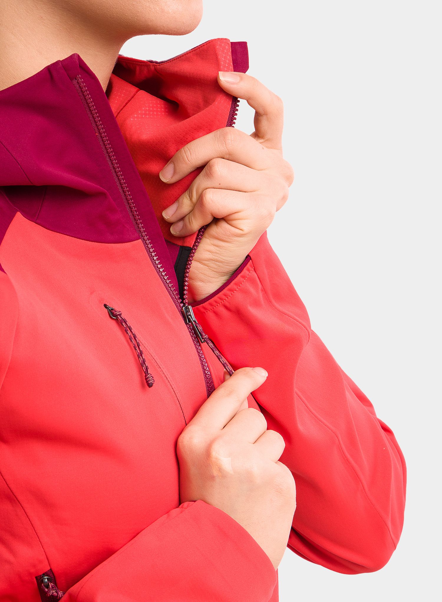 Dámská skialpová bunda Patagonia Upstride Jacket - coral
