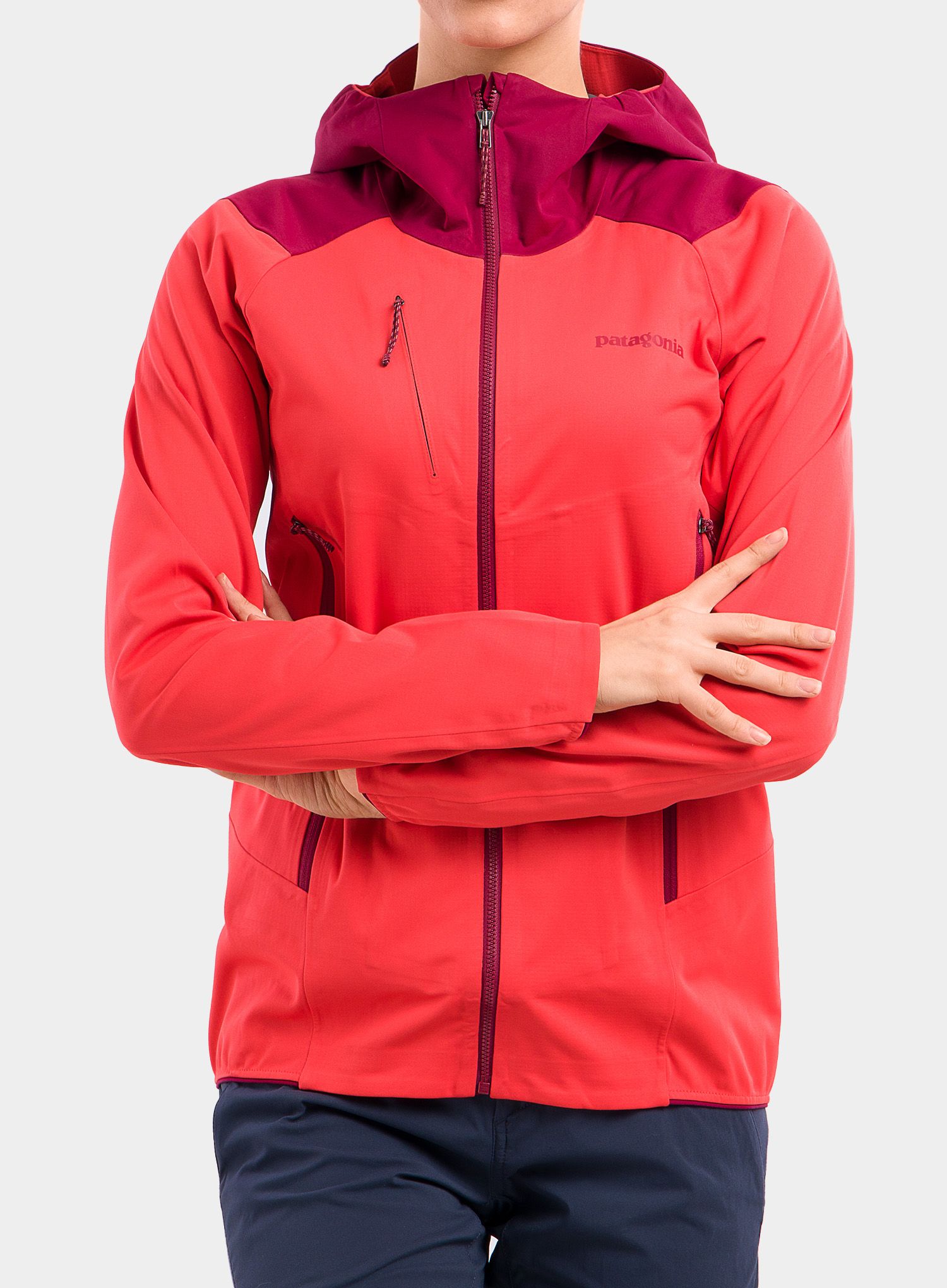 Dámská skialpová bunda Patagonia Upstride Jacket - coral
