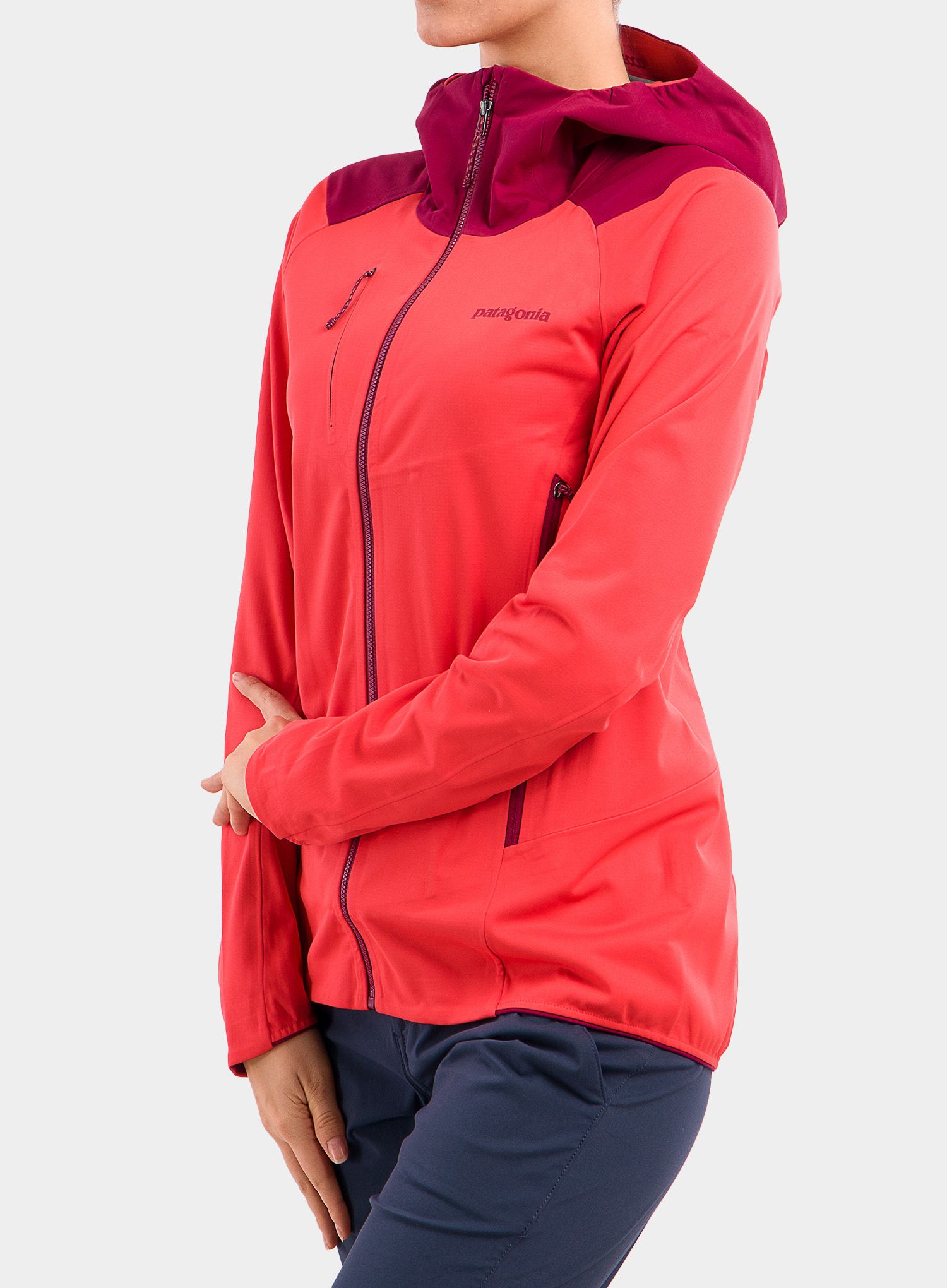 Dámská skialpová bunda Patagonia Upstride Jacket - coral
