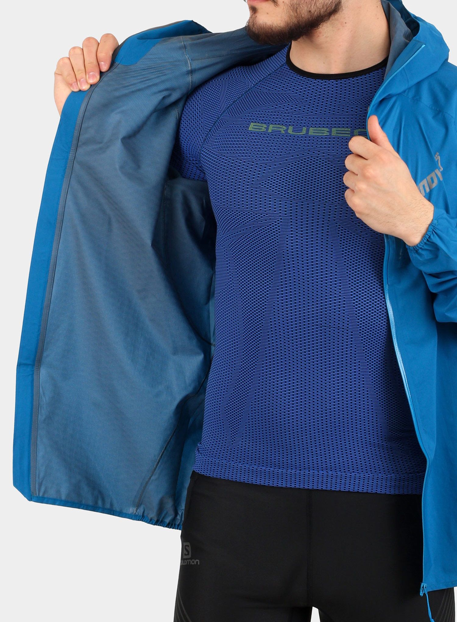 Běžecká bunda Inov-8 Stormshell Full-Zip - blue