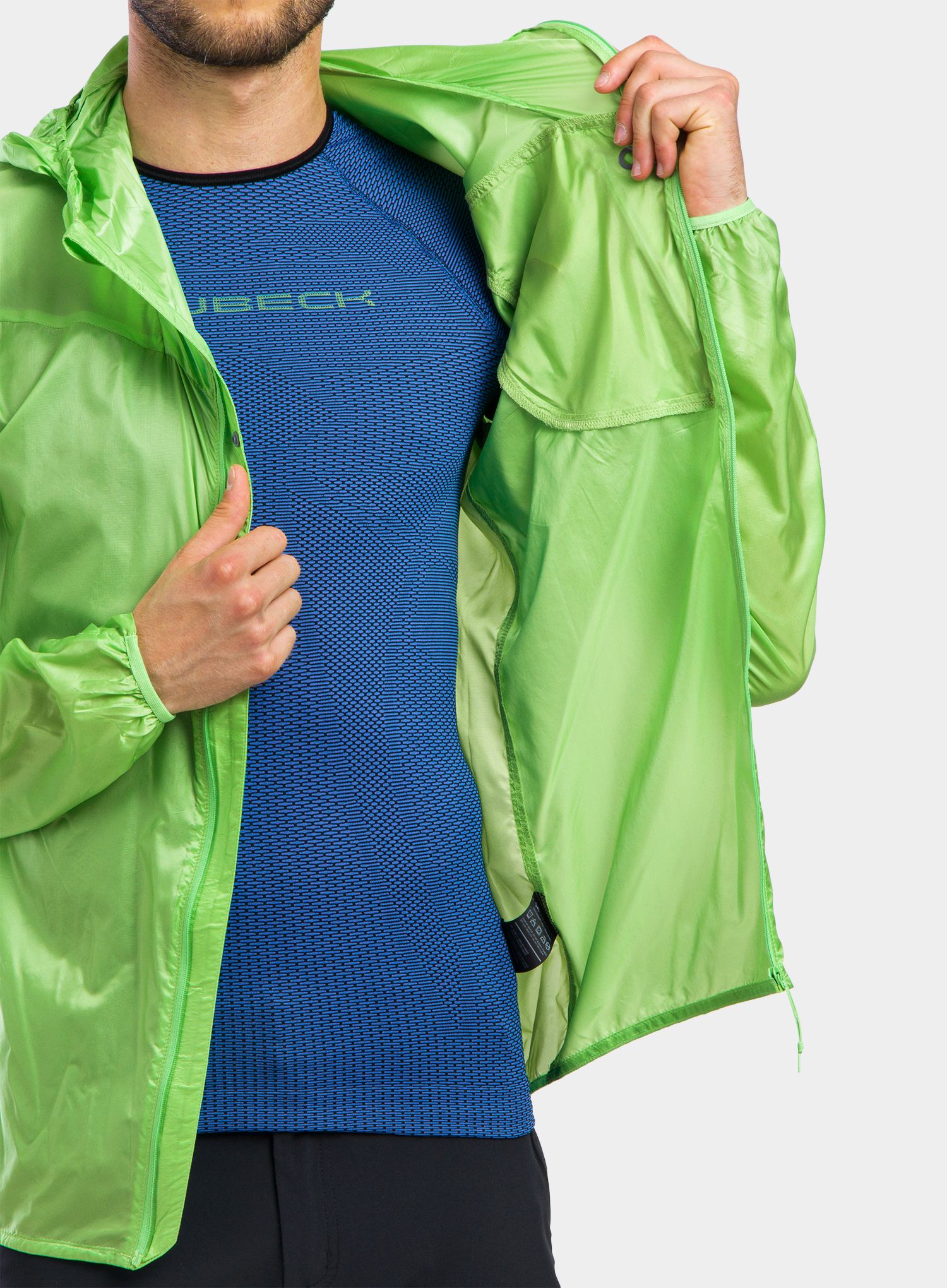 Běžecká bunda Inov-8 Windshell Full-Zip - green