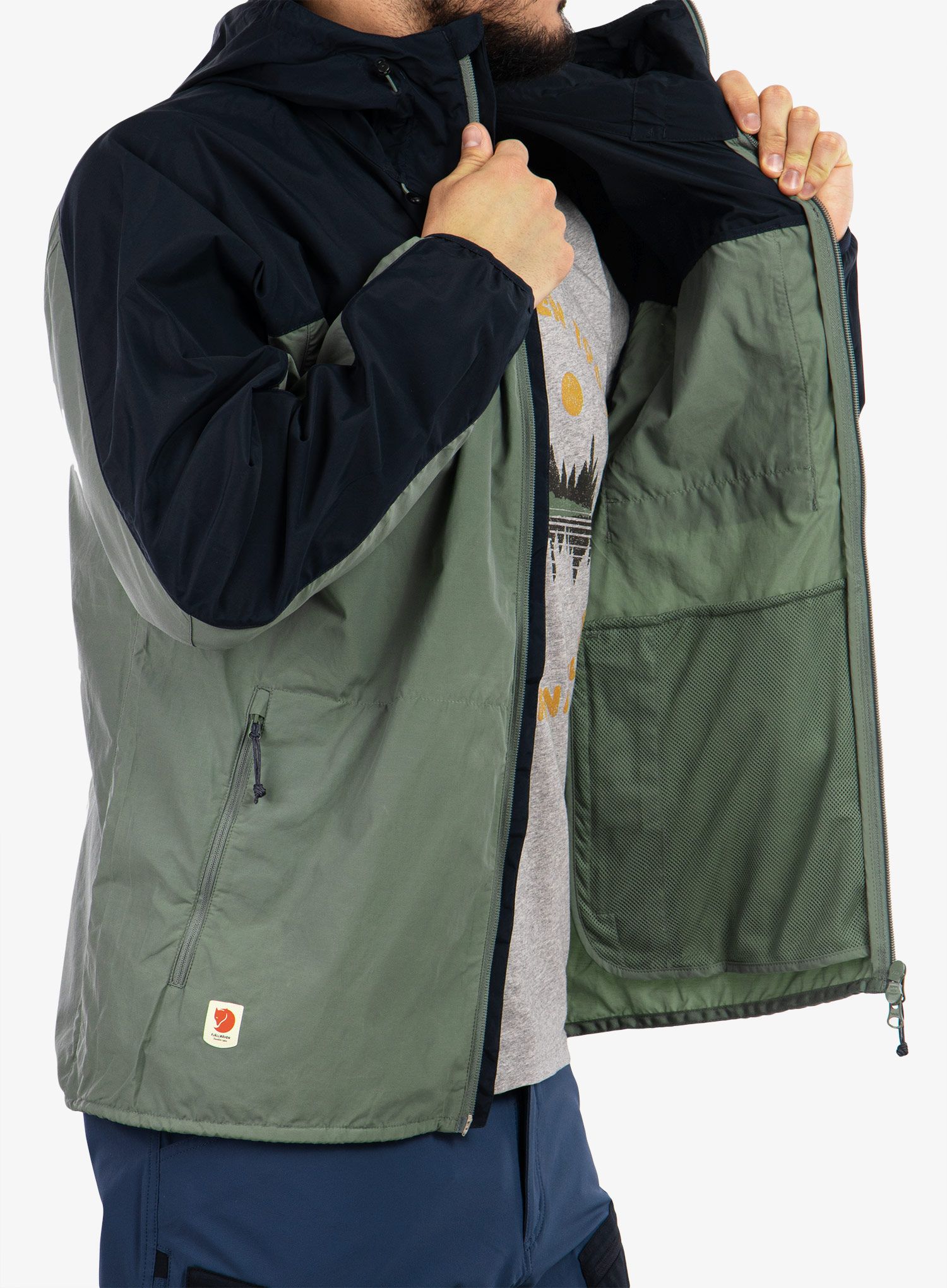 Bunda Fjallraven High Coast Wind Jacket - patina green/navy