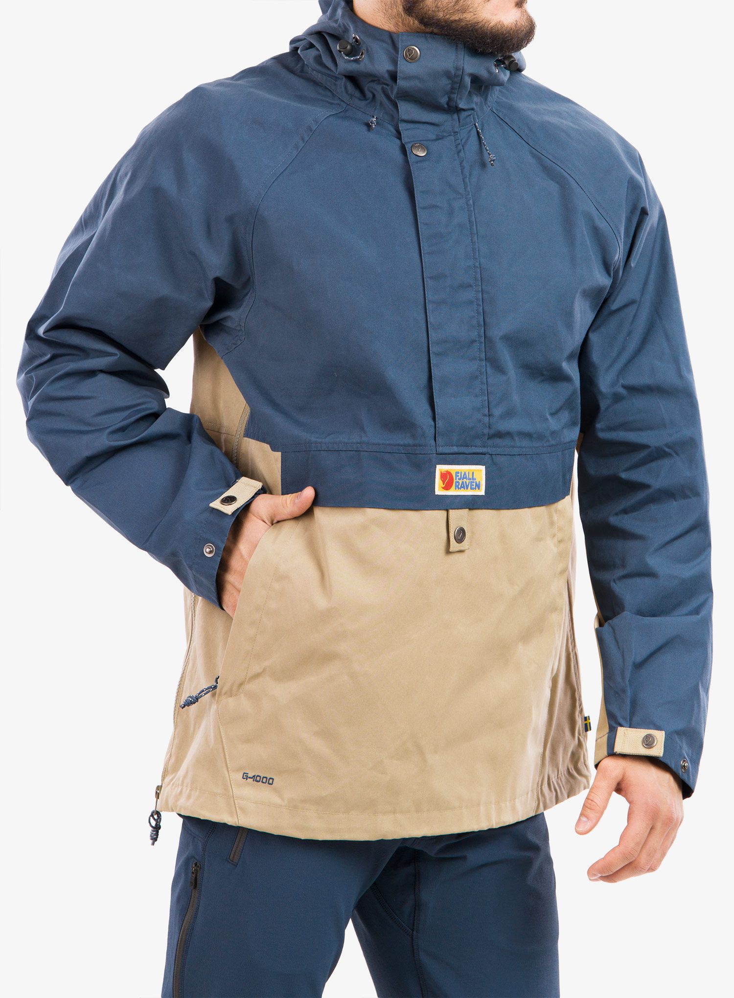 Bunda Fjallraven Vardag Anorak - uncle blue/sand stone