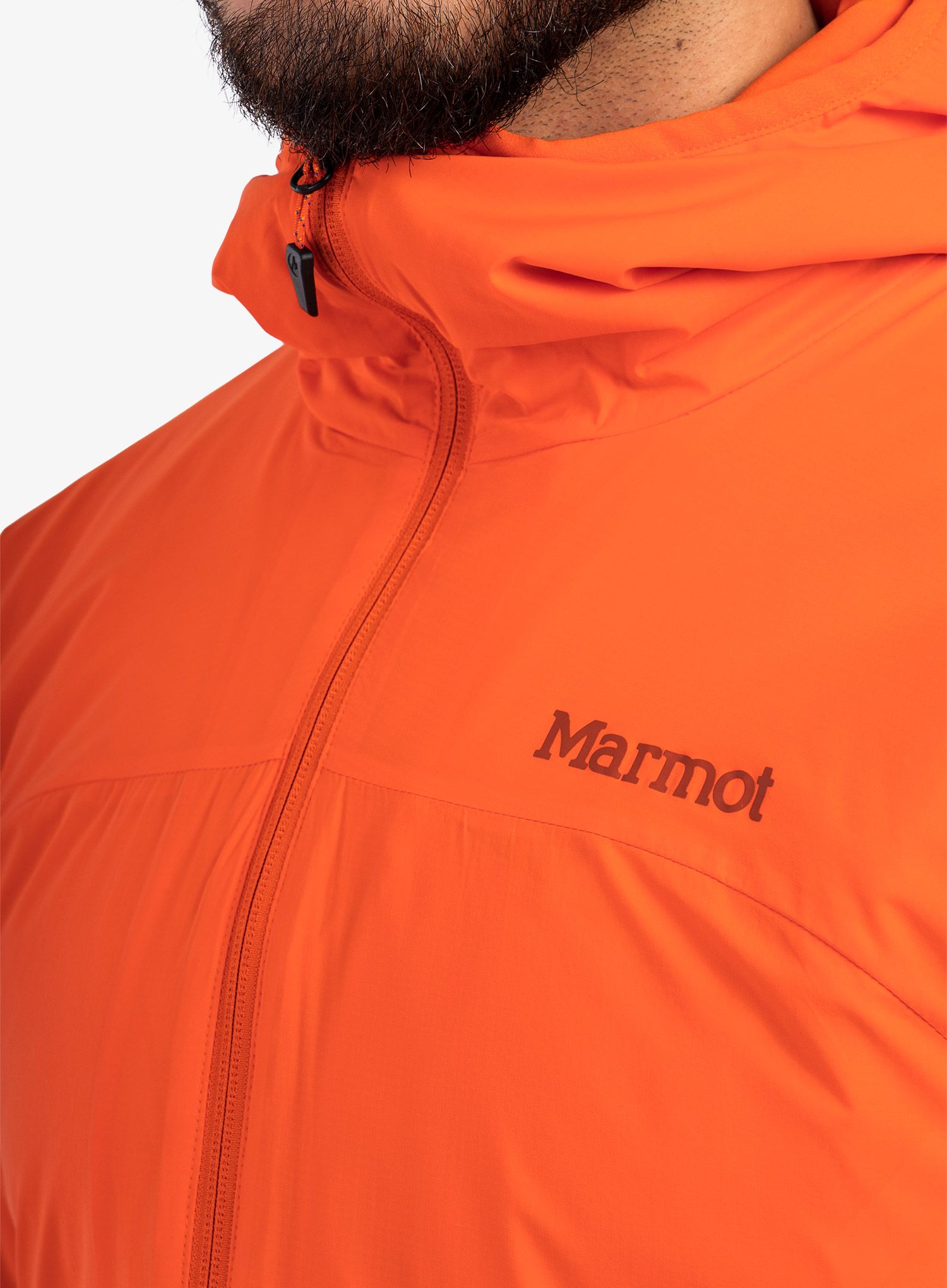 Hybridní bunda Marmot Novus LT Hybrid Hoody - red sun
