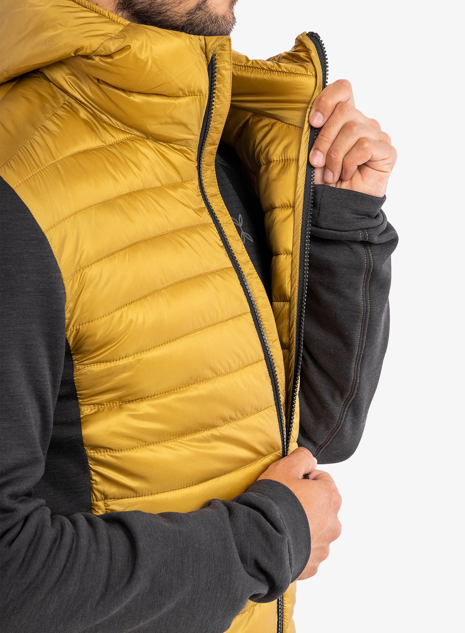 Hybridní bunda Montura Wool Essential Hoody Jacket - gold