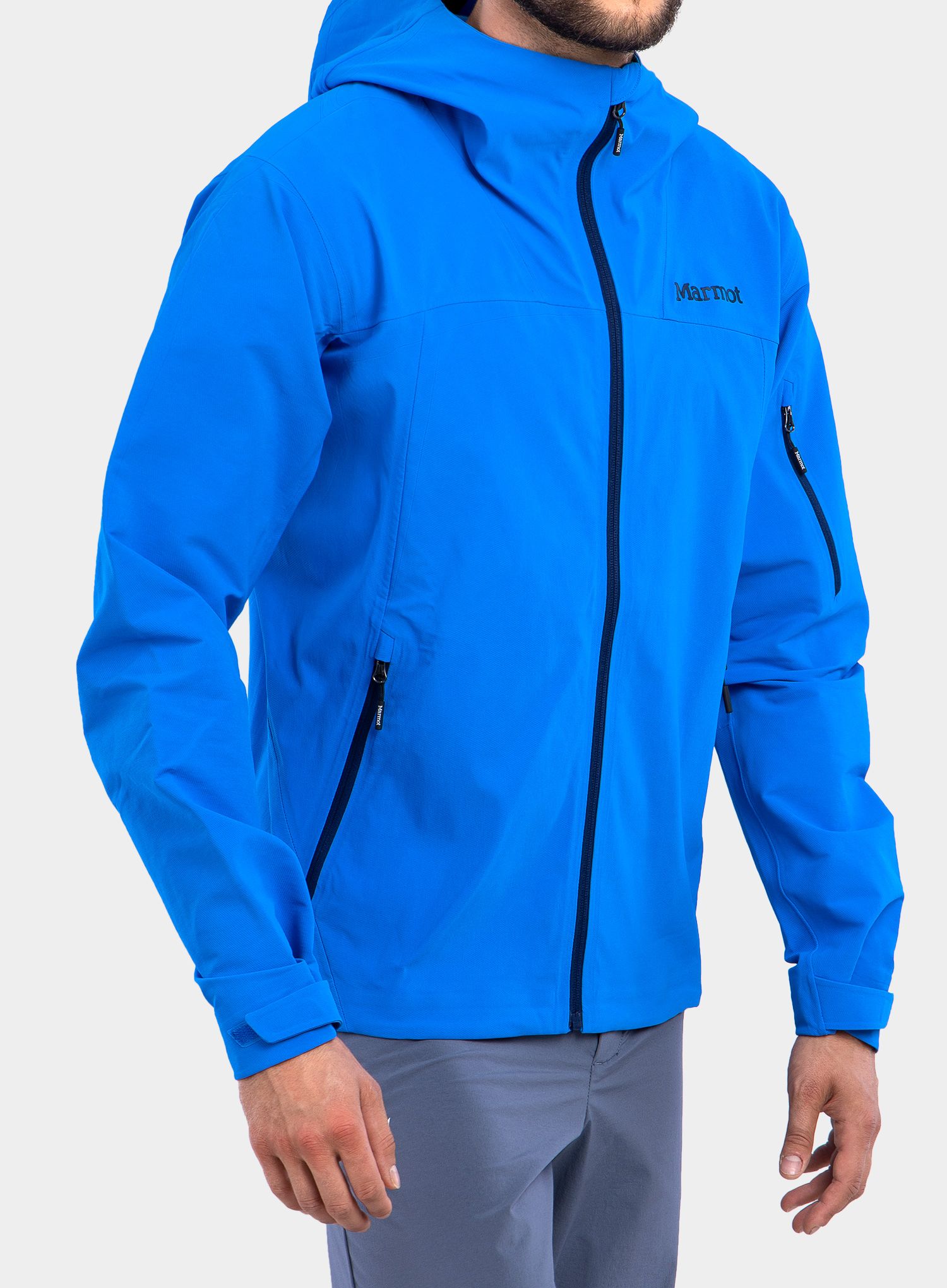 Softshellová bunda Marmot Alsek Hoody - clear blue