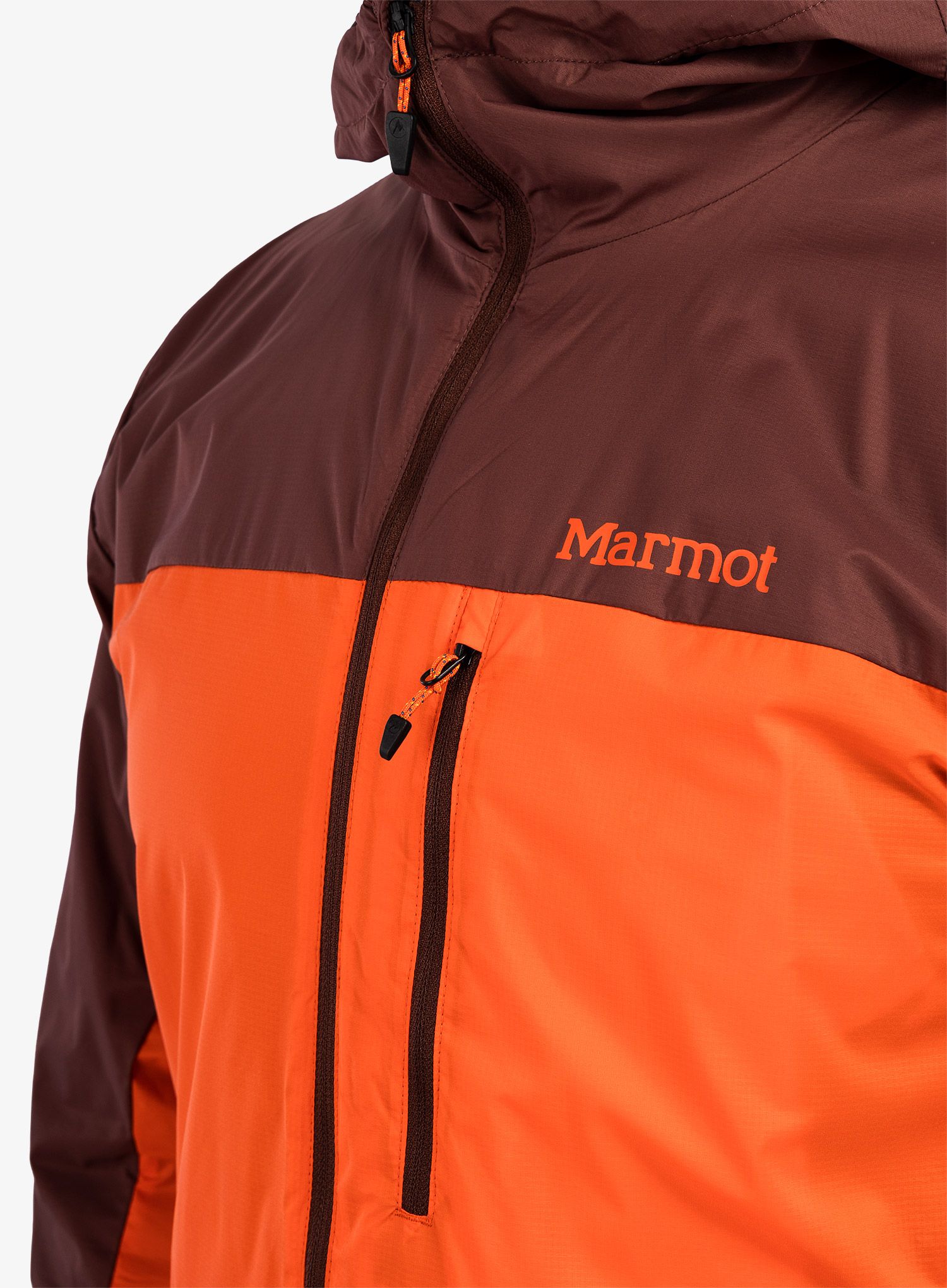Bunda Marmot Ether DriClime Hoody - whiskey brown/red sun