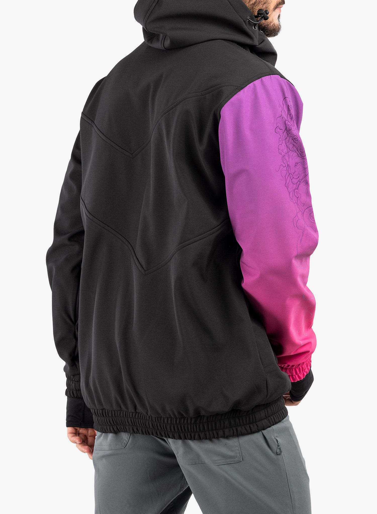 Lyžařská bunda Majesty Shadow Softshell - blk/purple