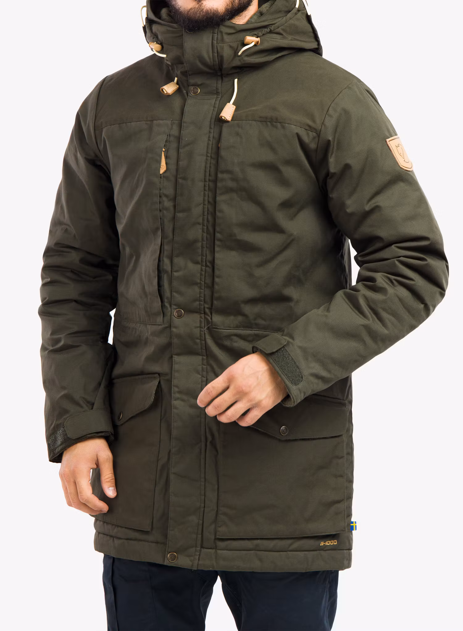 Izolovaná bunda Fjallraven Singi Wool Padded Parka - deep forest