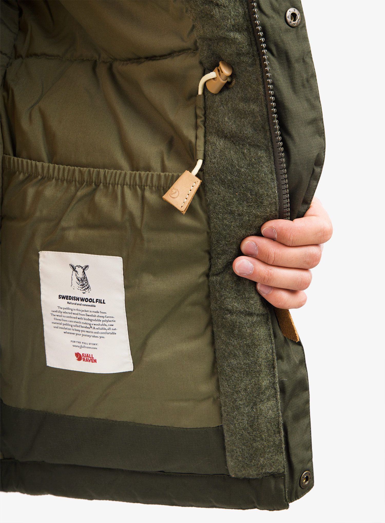 Izolovaná bunda Fjallraven Singi Wool Padded Parka - deep forest