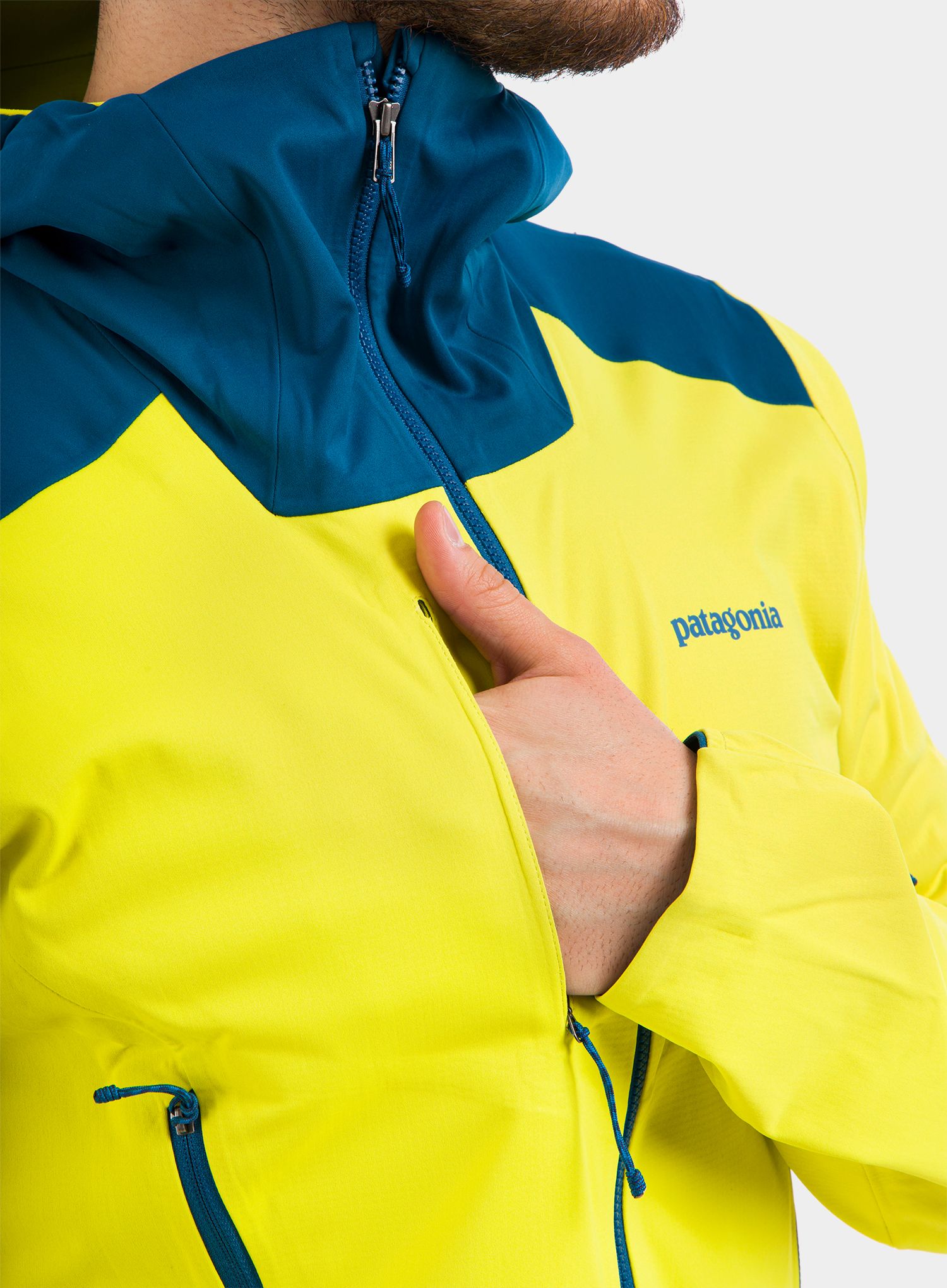 Skialpová bunda Patagonia Upstride Jacket - chartreuse