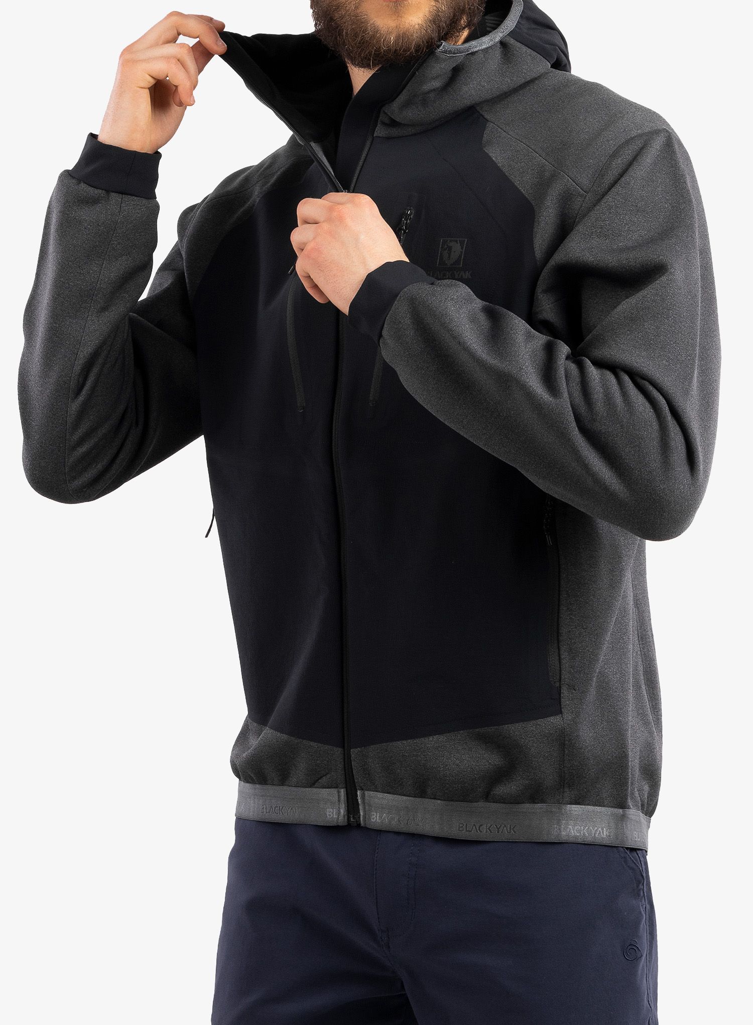 Bunda fleecová BlackYak Mishima Hoody - iron gate