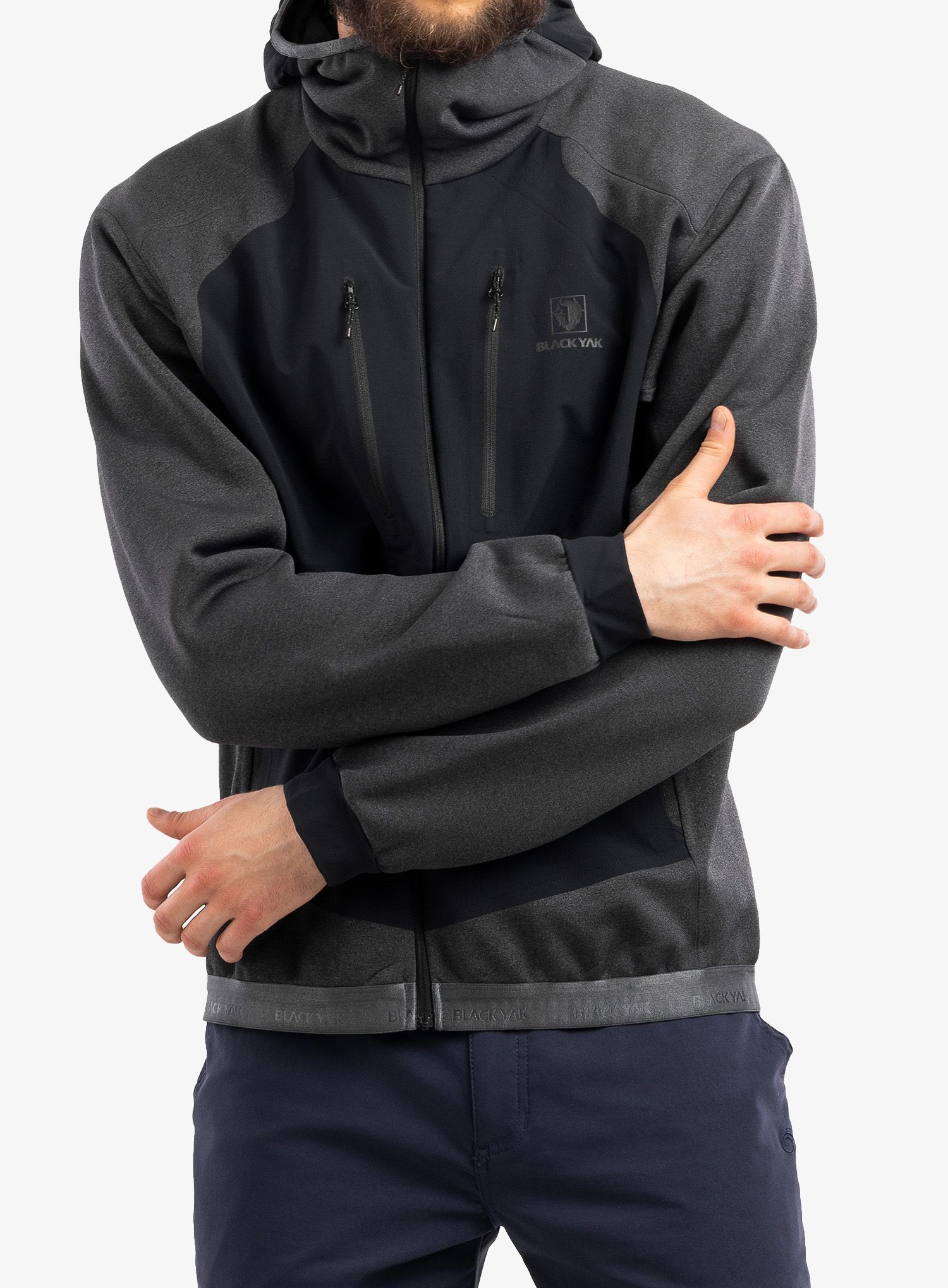 Bunda fleecová BlackYak Mishima Hoody - iron gate