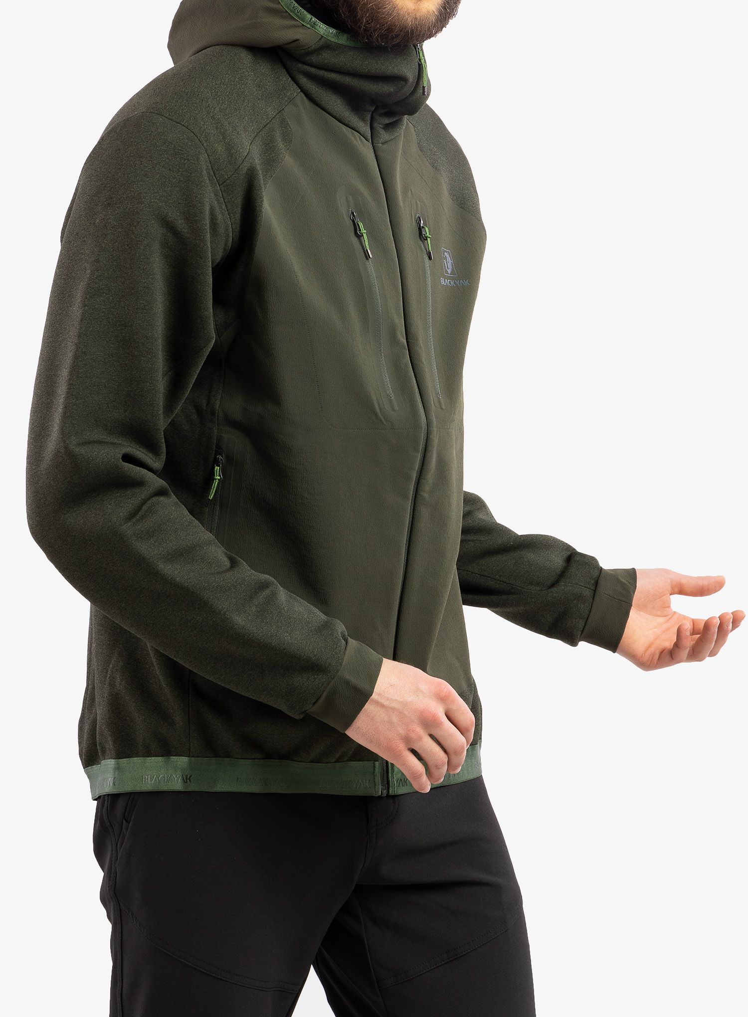 Fleecova bunda BlackYak Mishima Hoody - rifle green