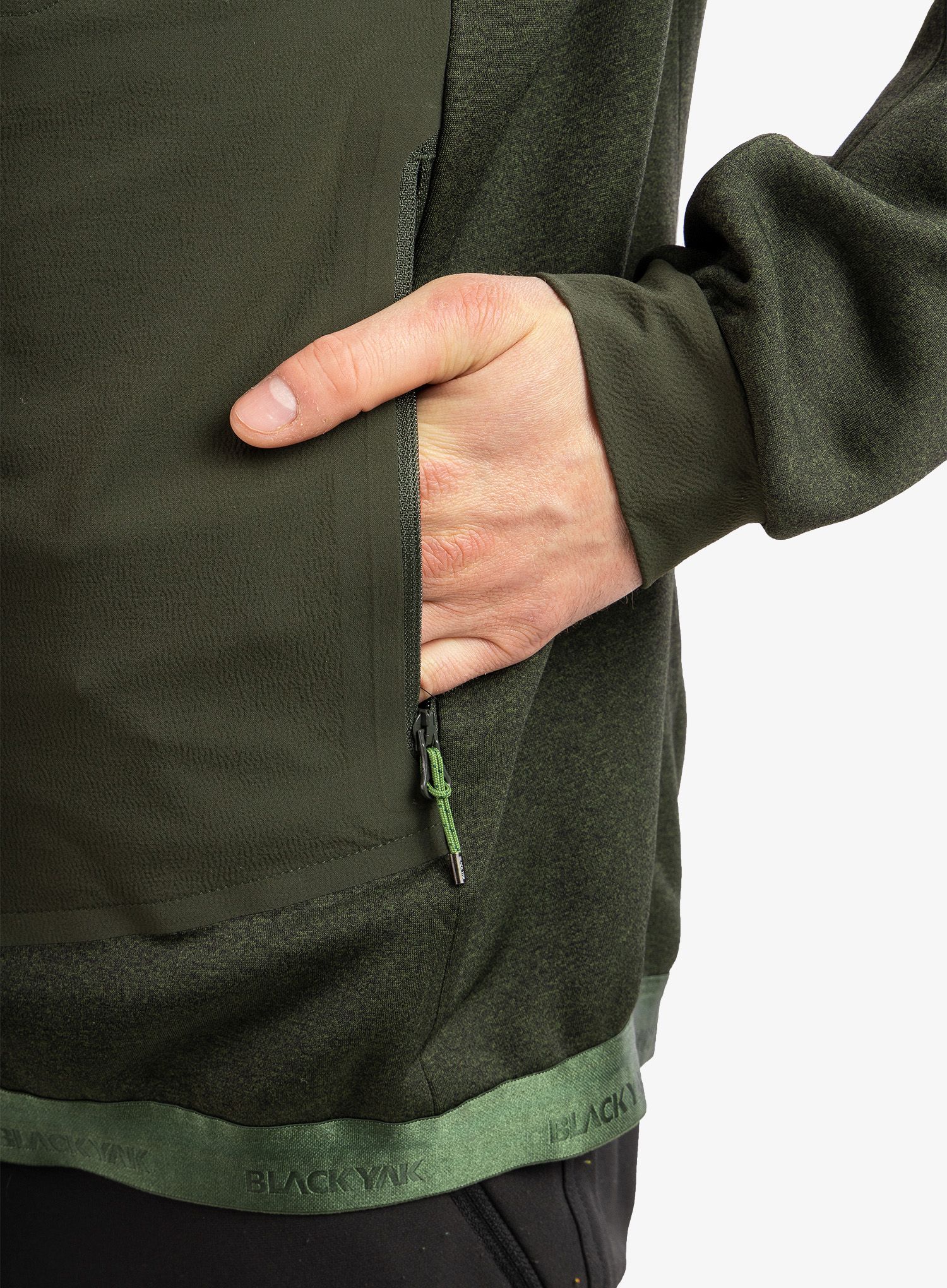 Fleecova bunda BlackYak Mishima Hoody - rifle green