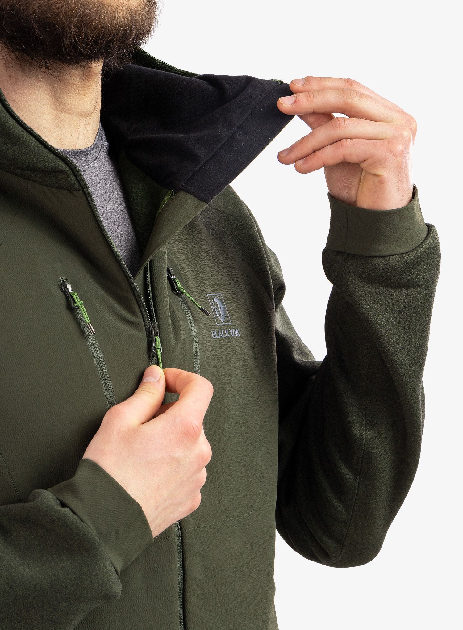 Fleecova bunda BlackYak Mishima Hoody - rifle green