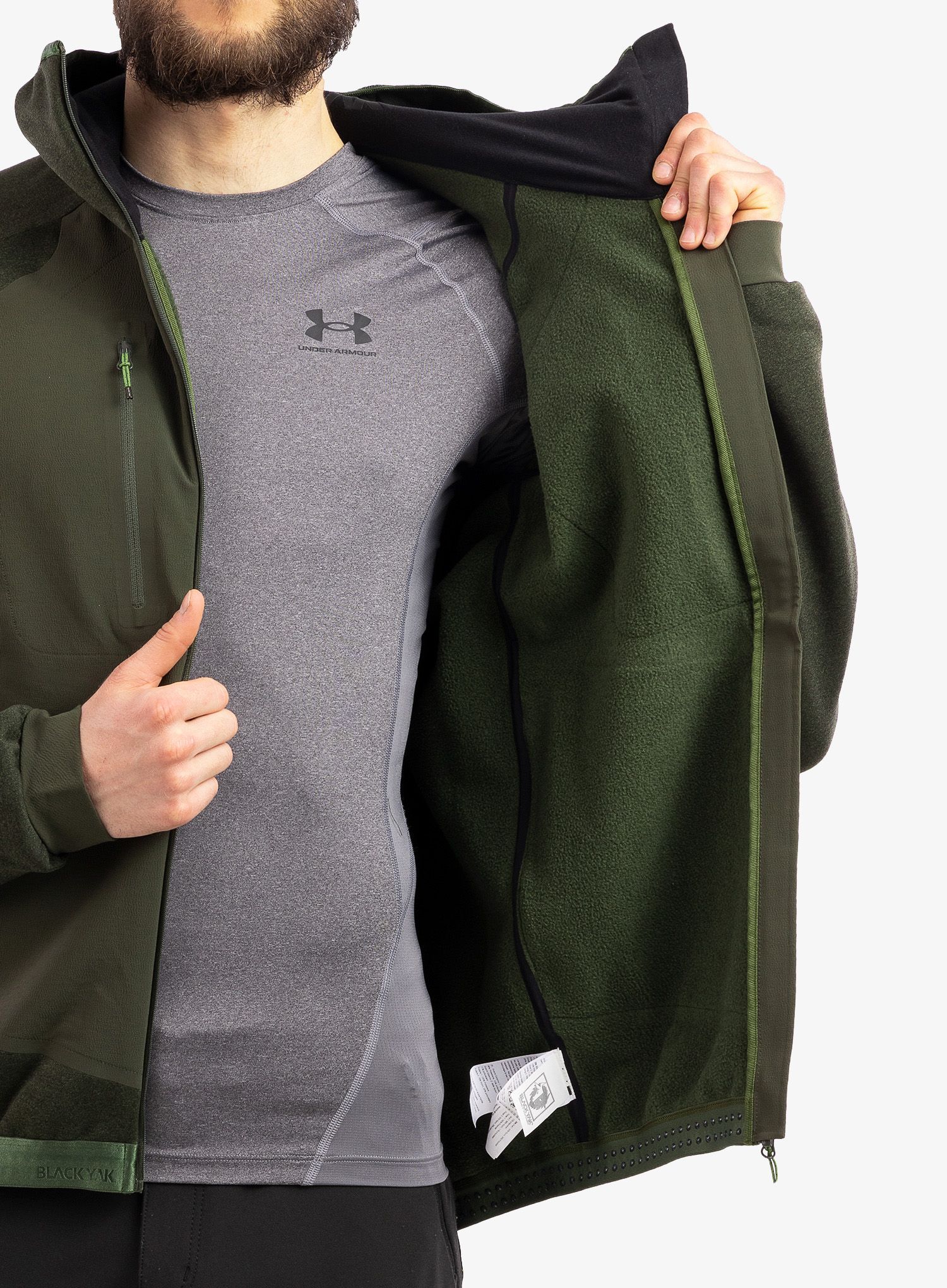 Fleecova bunda BlackYak Mishima Hoody - rifle green
