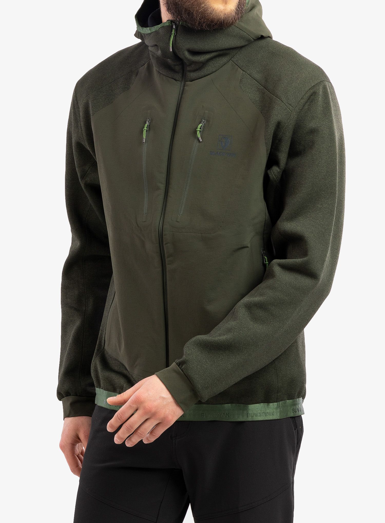 Fleecova bunda BlackYak Mishima Hoody - rifle green