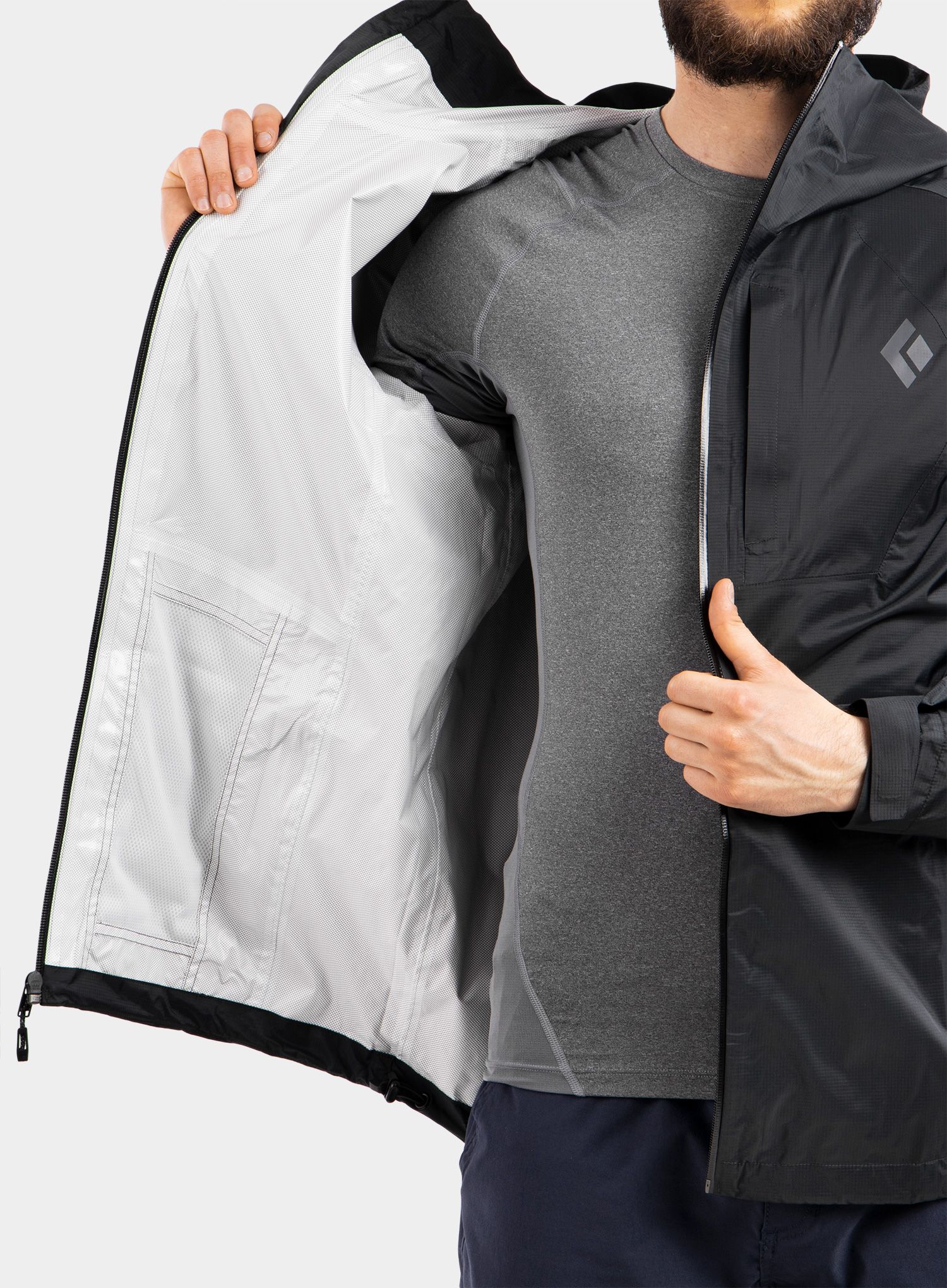 Bunda nepromokava Black Diamond Treeline Rain Shell - black