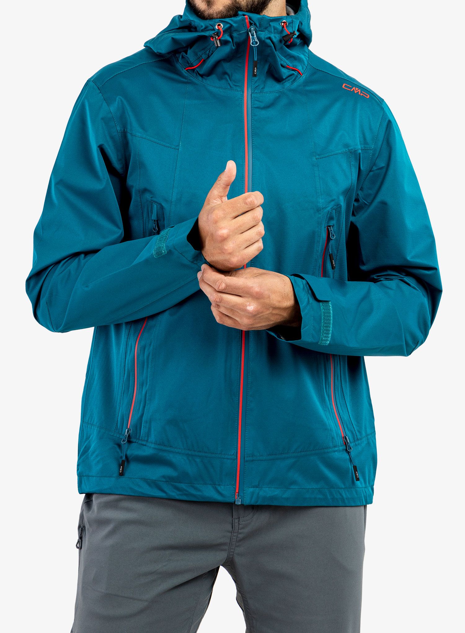 Bunda nepromokavá CMP Morgan Jacket Fix Hood - deep lake