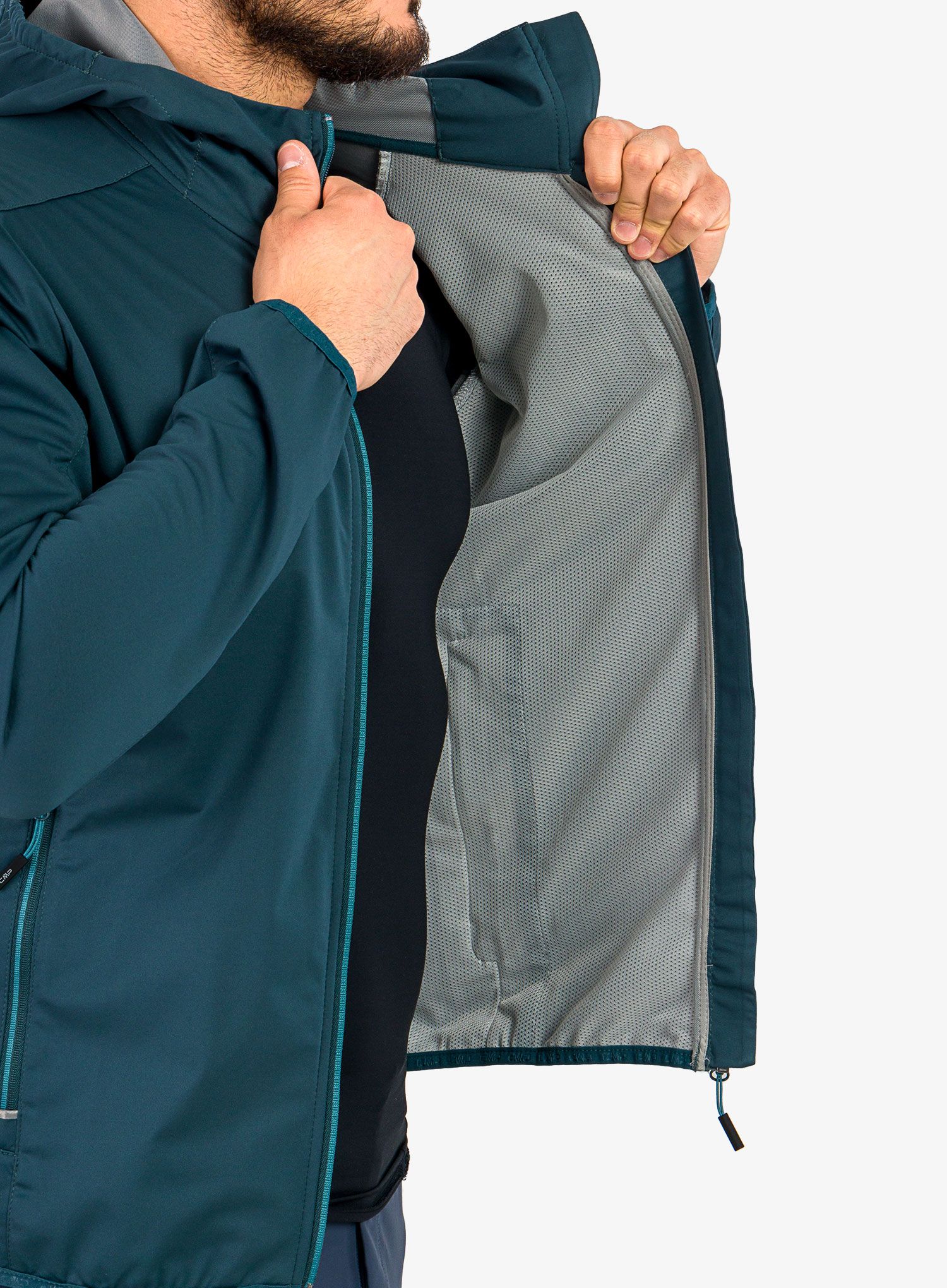Bunda nepromokavá CMP Wes Jacket Fix Hood - petrol