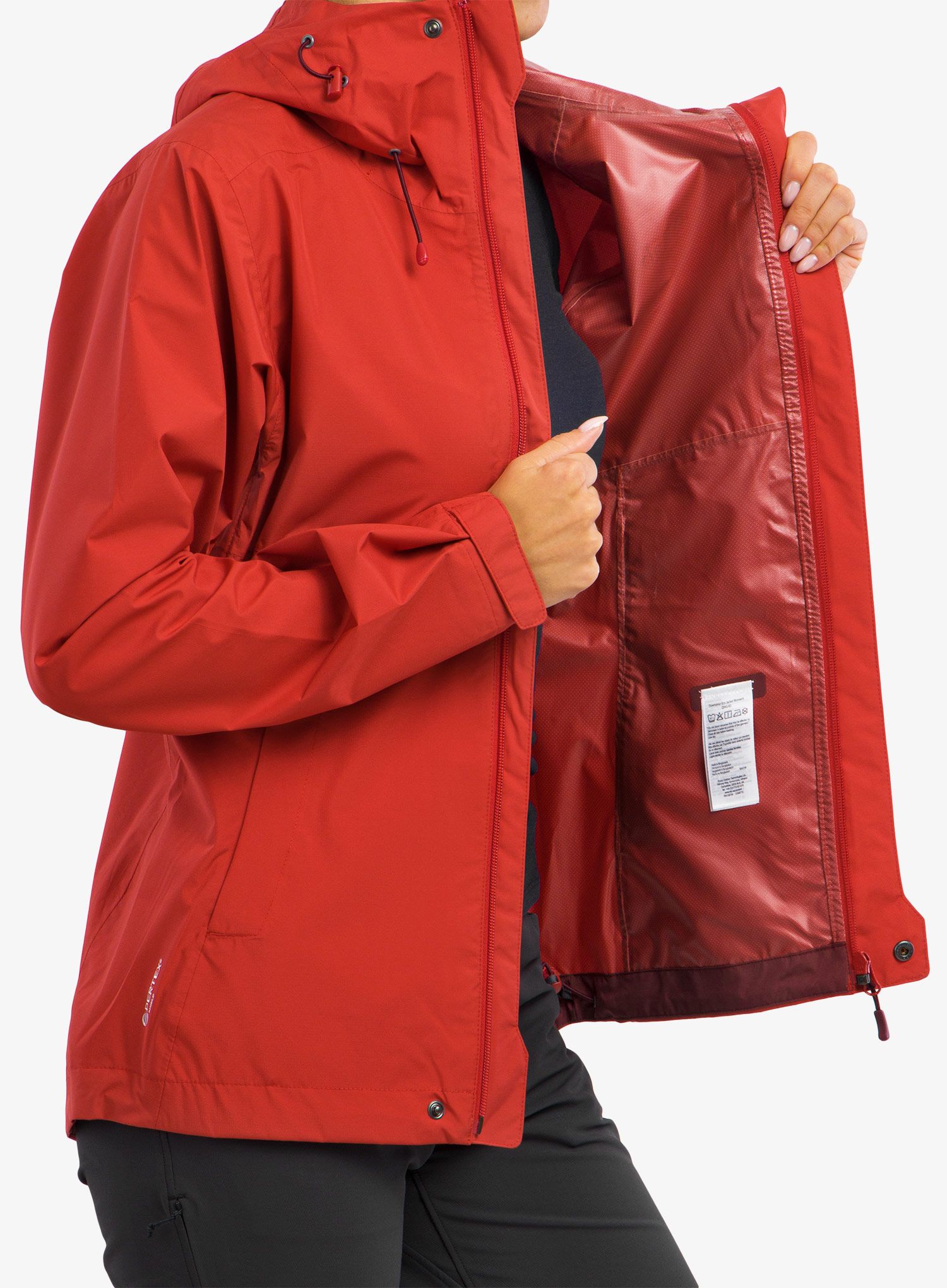 Dámská nepromokavá bunda Rab Downpour Eco Jacket - ascent red