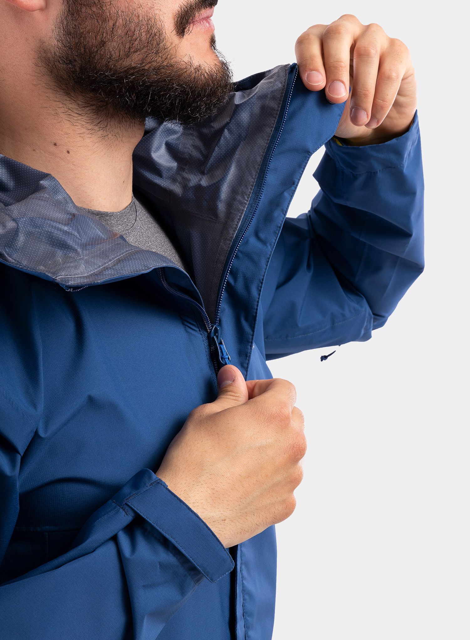 Nepromokavá bunda Rab Downpour Eco Jacket - nightfall blue