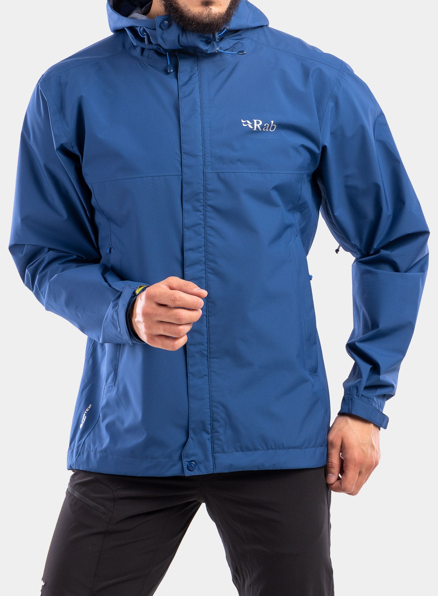 Nepromokavá bunda Rab Downpour Eco Jacket - nightfall blue