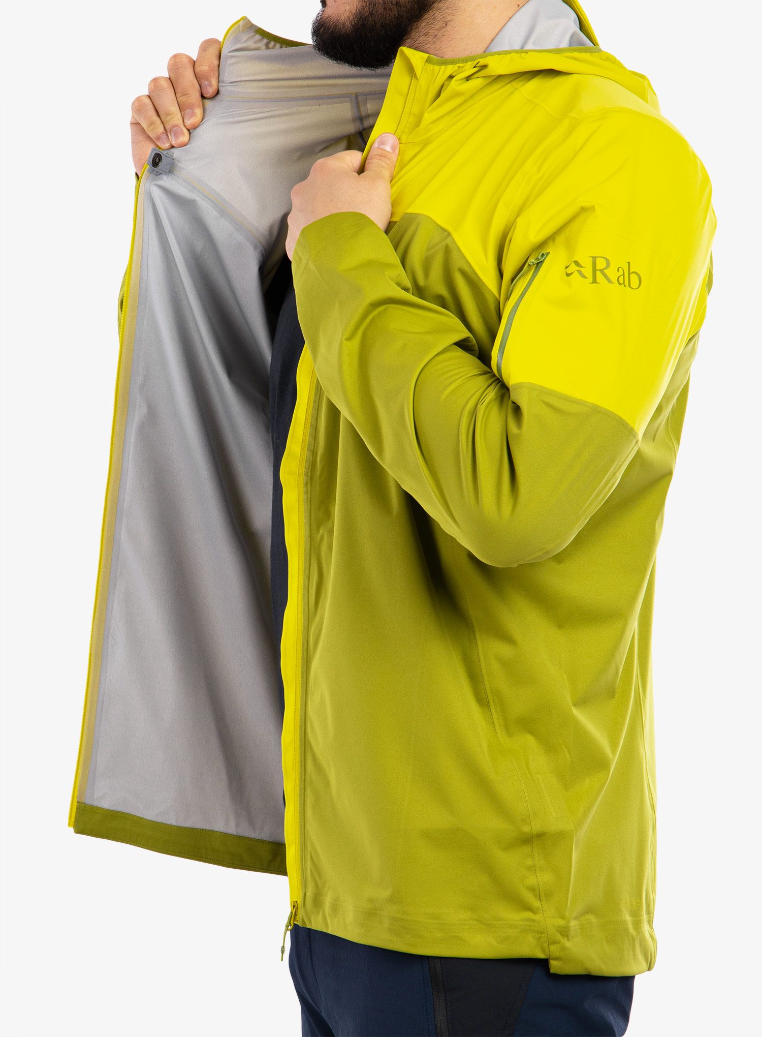Nepromokavá bunda Rab Kinetic Ultra Jacket - green/zest