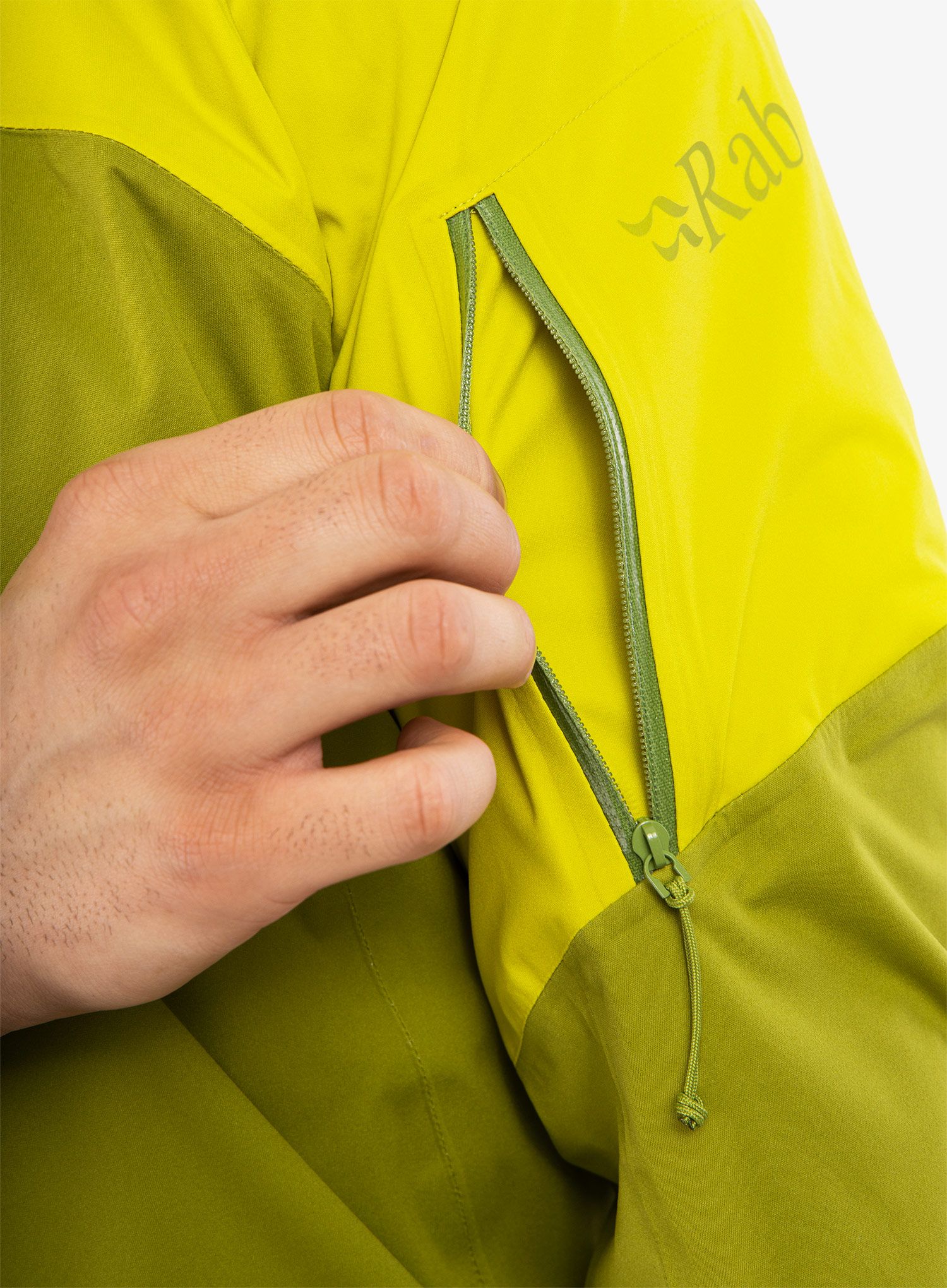 Nepromokavá bunda Rab Kinetic Ultra Jacket - green/zest