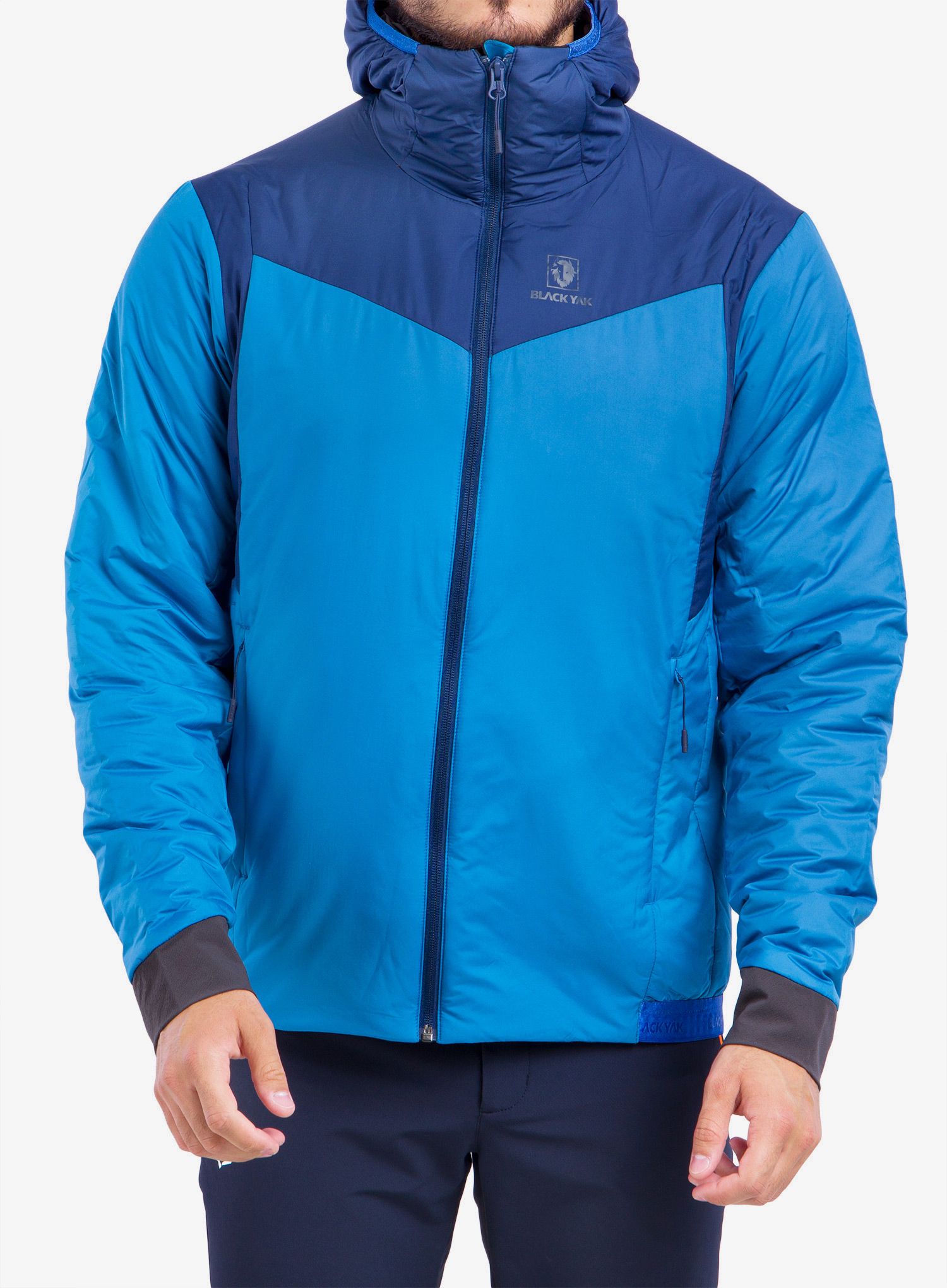 Bunda péřová BlackYak Calvana Hoody - snorkel blue