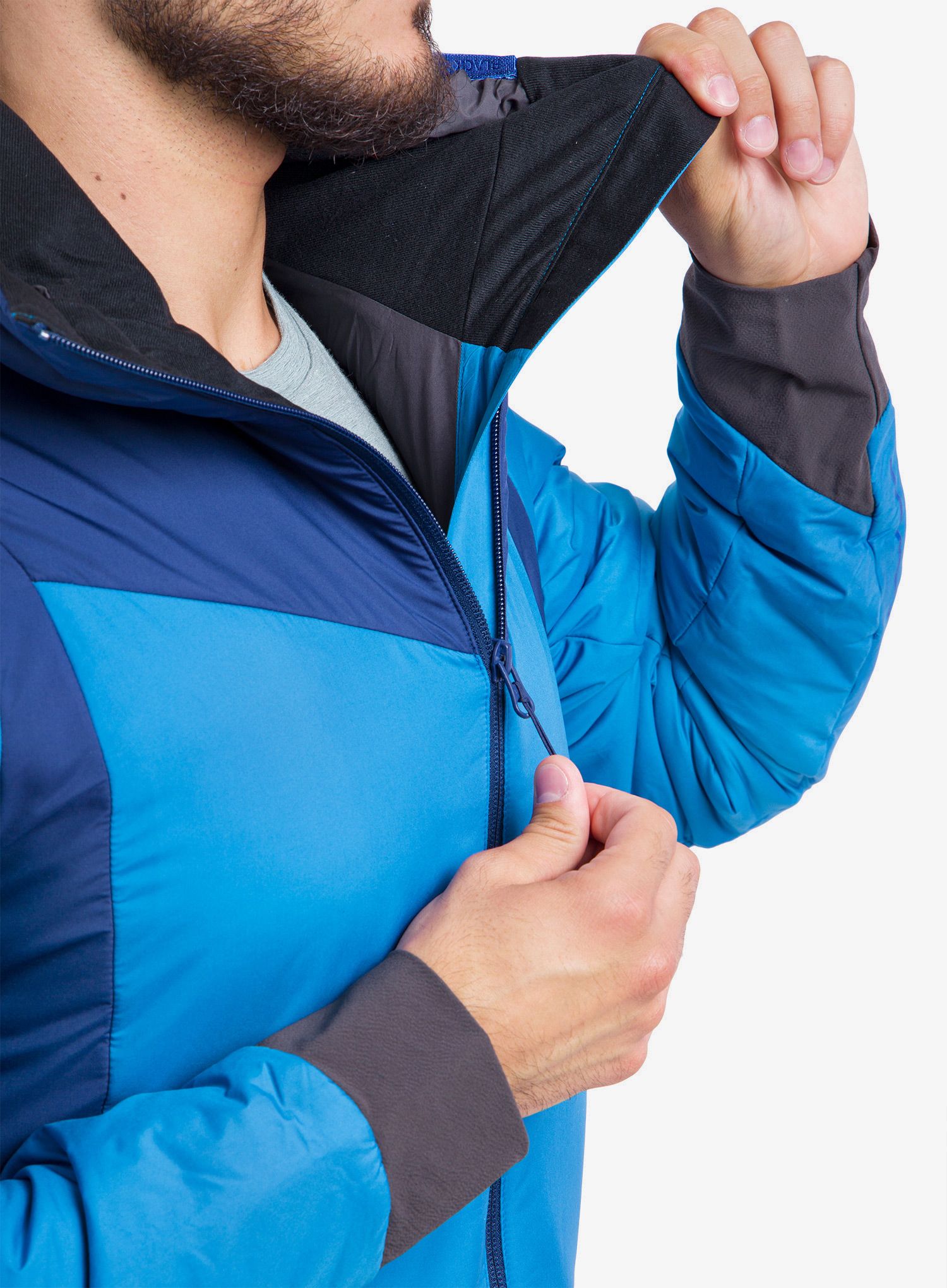 Bunda péřová BlackYak Calvana Hoody - snorkel blue