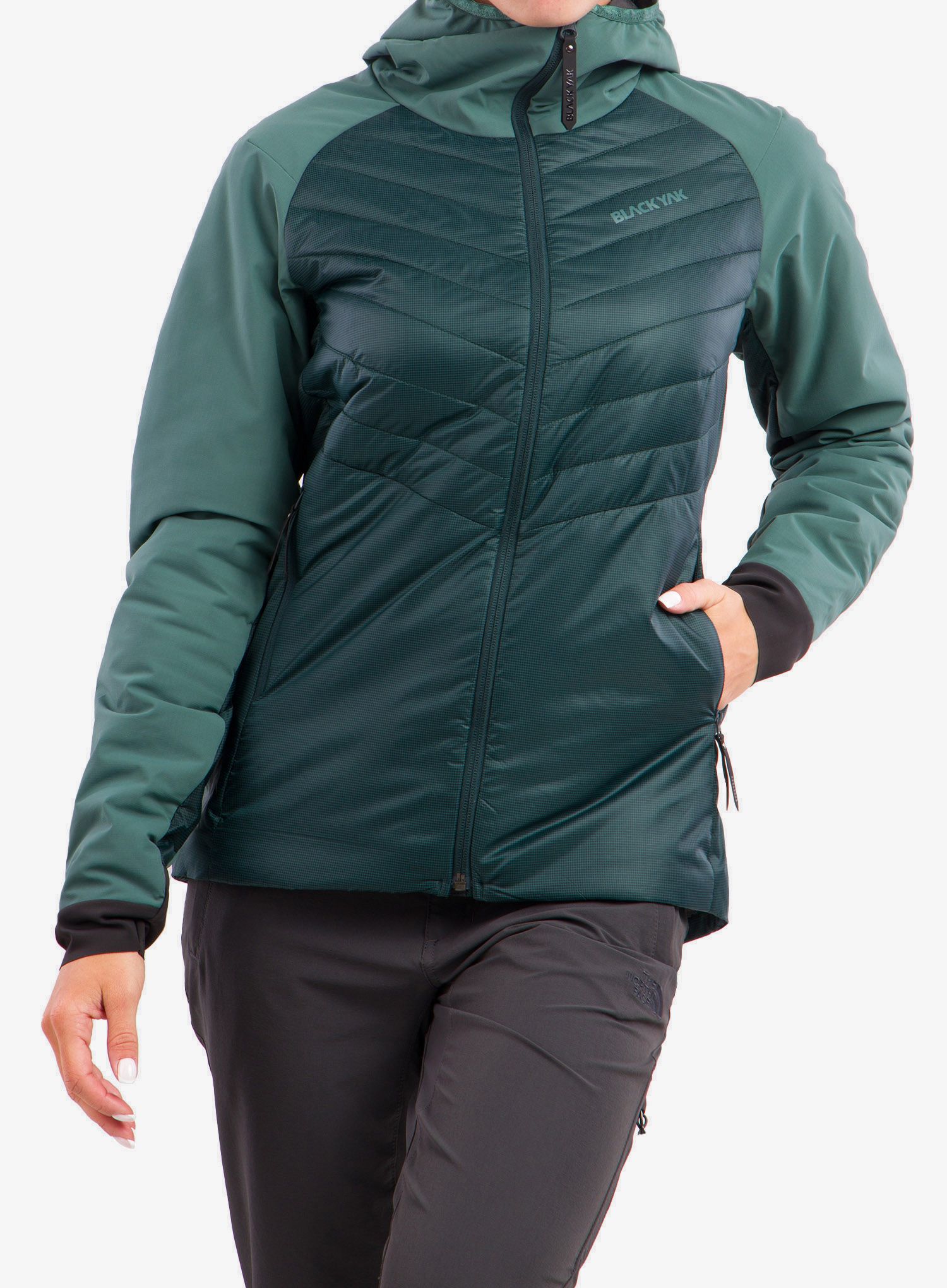 Bunda péřová dámská BlackYak Ata Jacket - sea moss