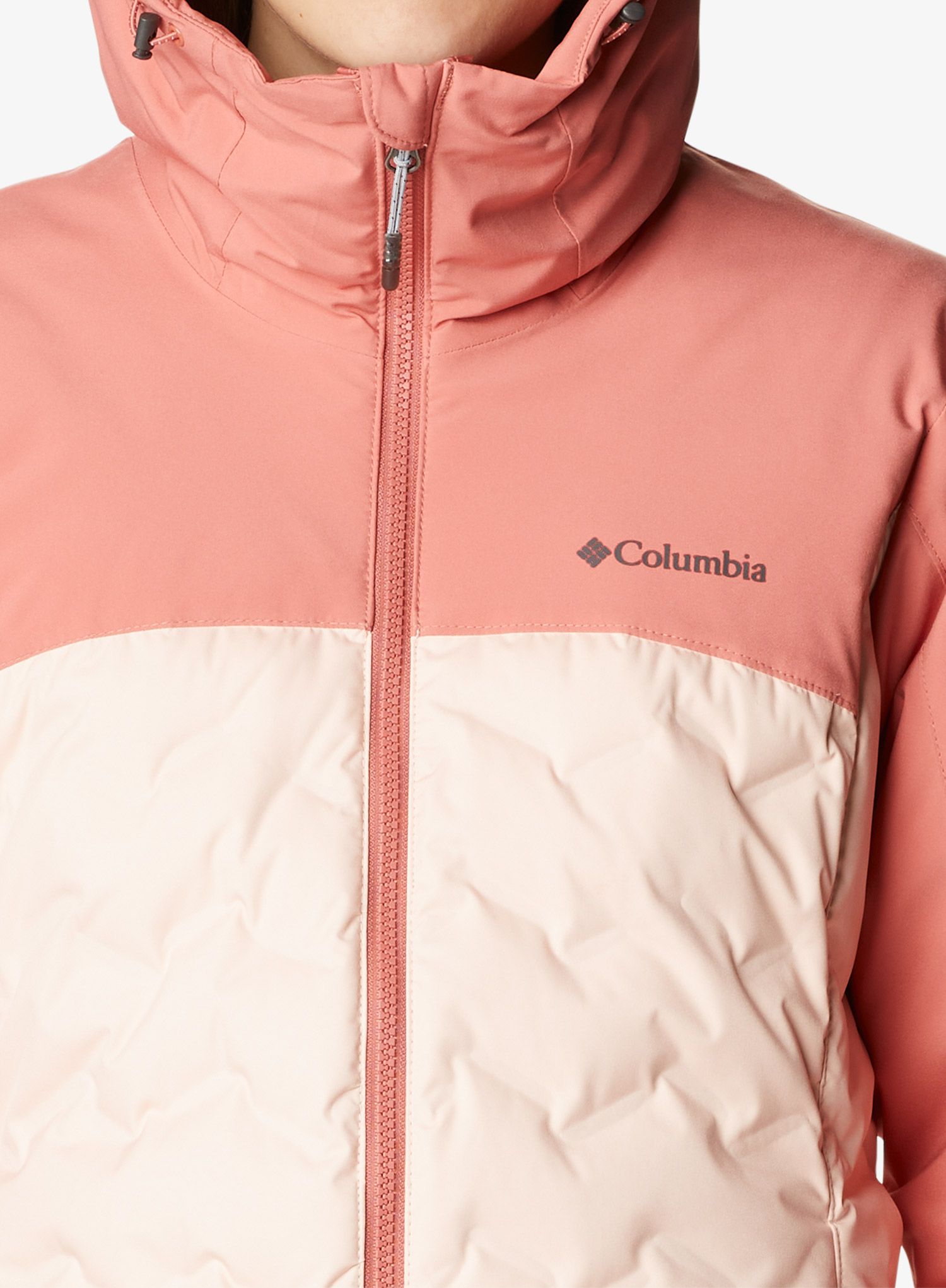 Dámská péřová bunda Columbia Grand Trek II - peach/coral